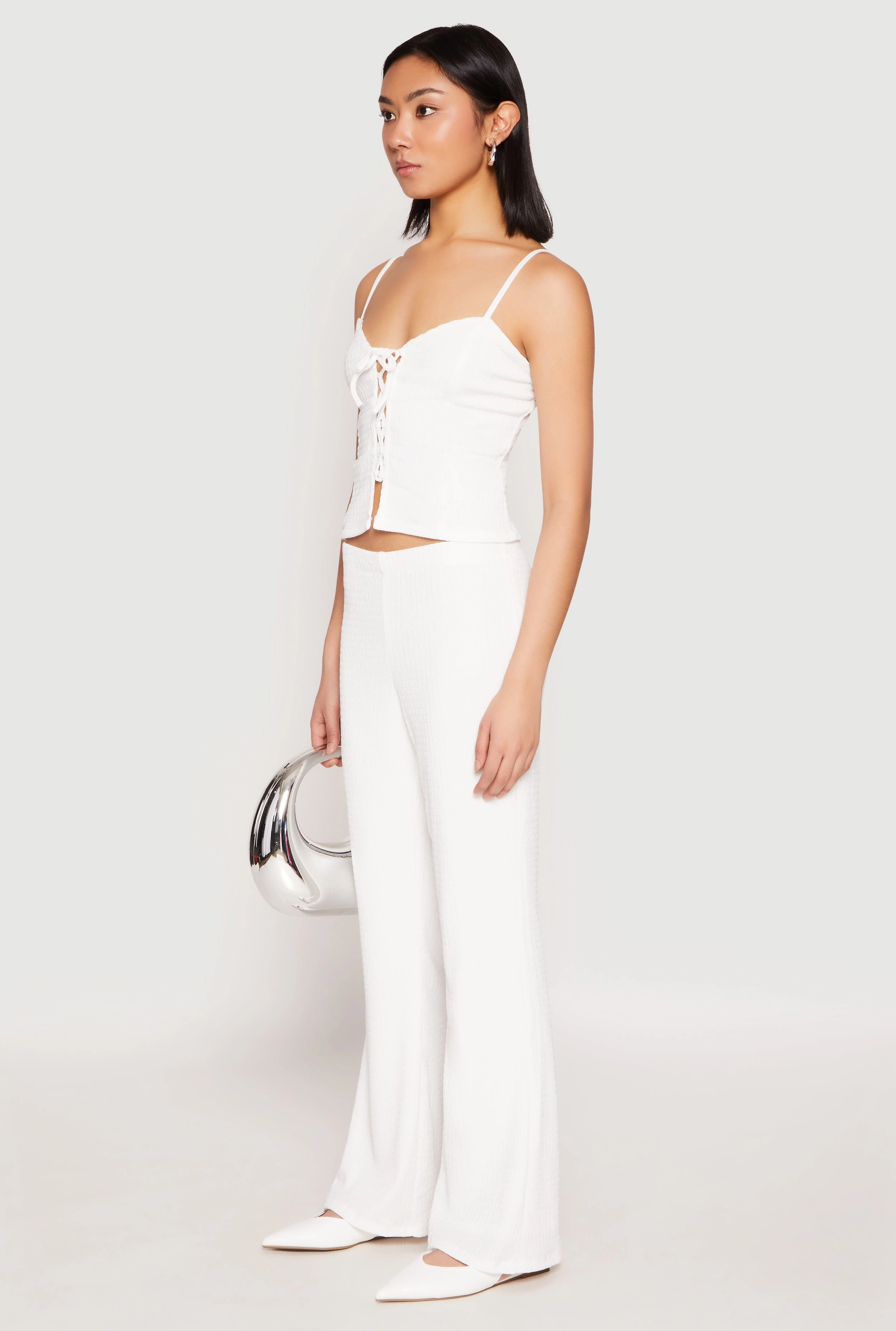 Almost Famous Lace Up Crop Top