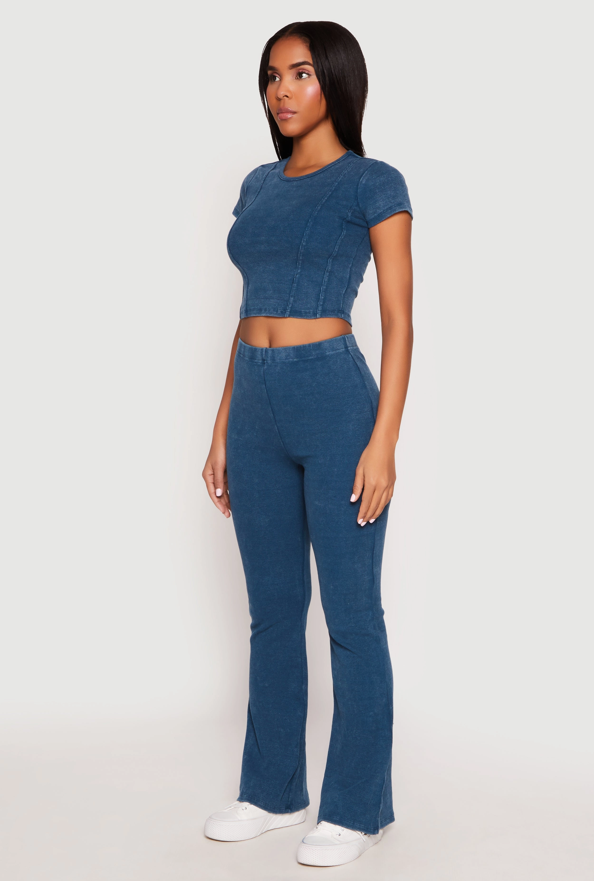Almost Famous Ribbed Knit Crop Top