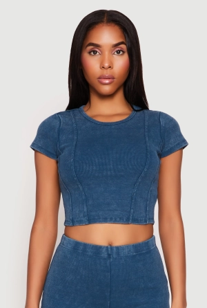 Almost Famous Ribbed Knit Crop Top