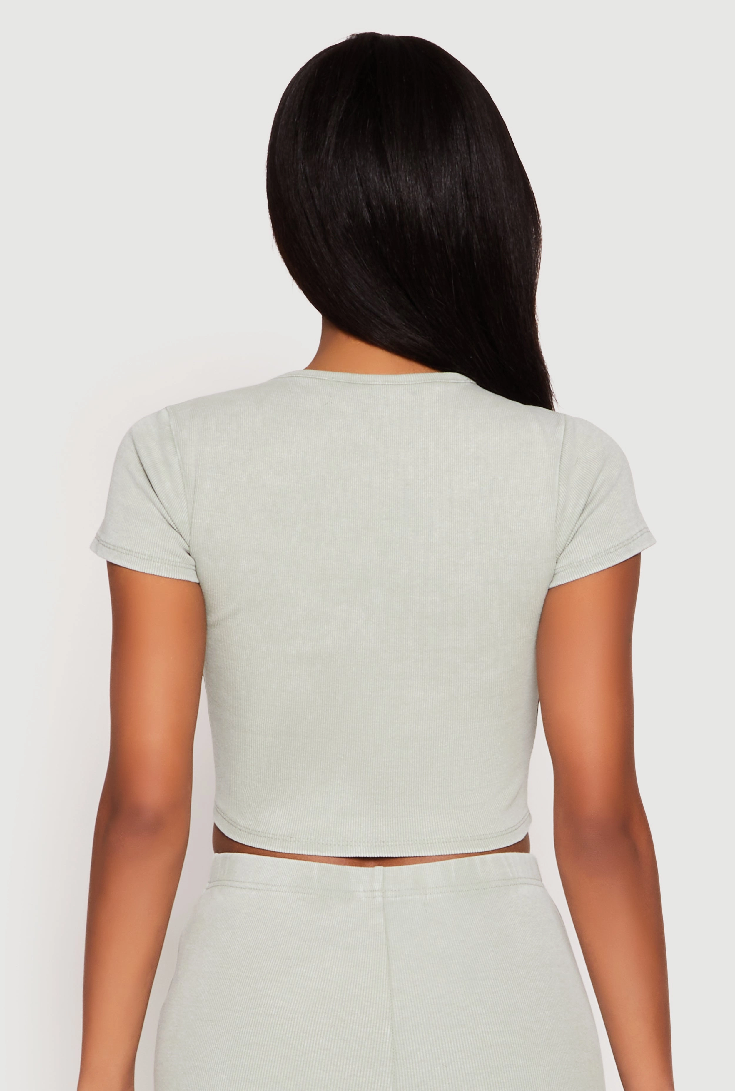 Almost Famous Ribbed Knit Crop Top