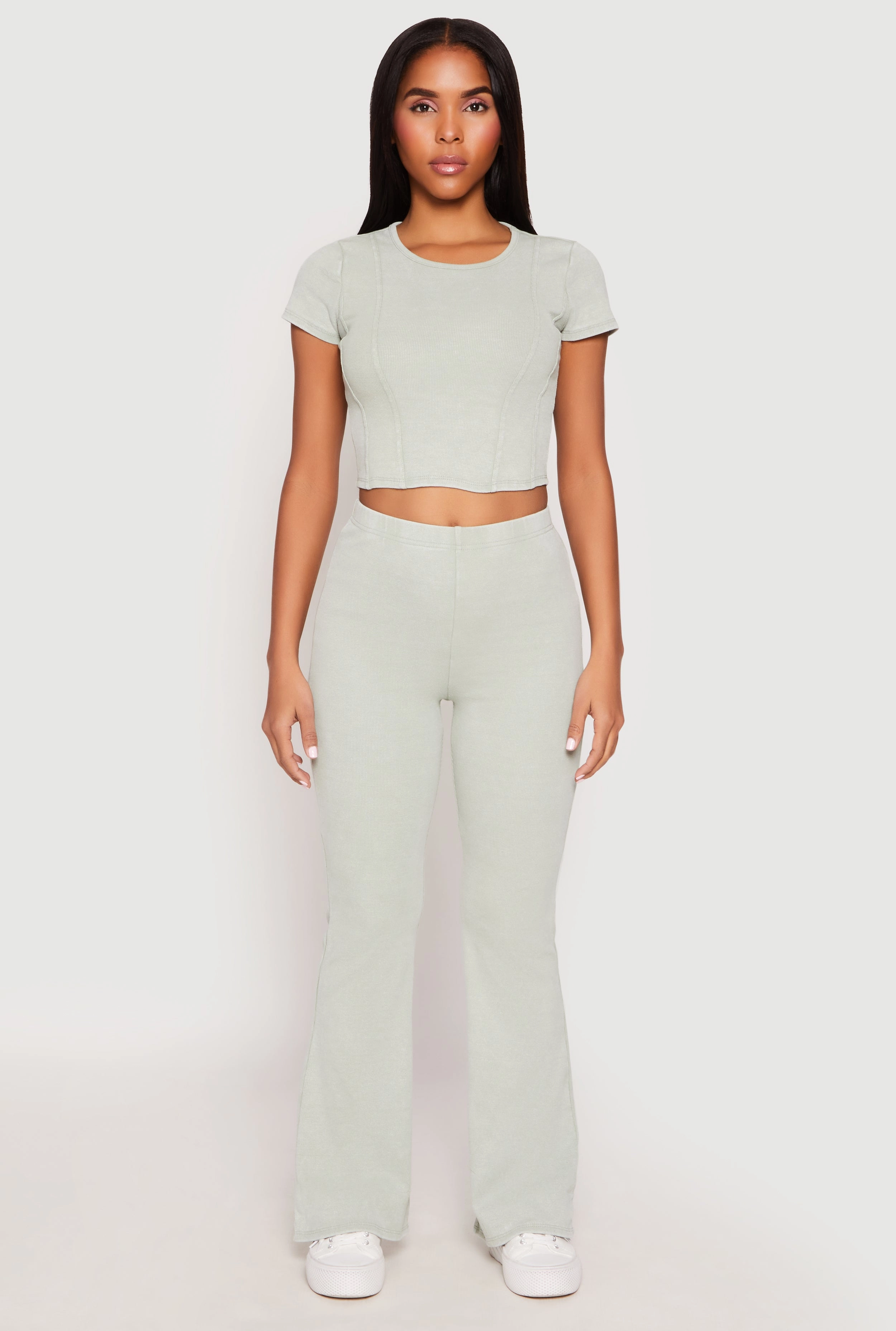 Almost Famous Ribbed Knit Crop Top