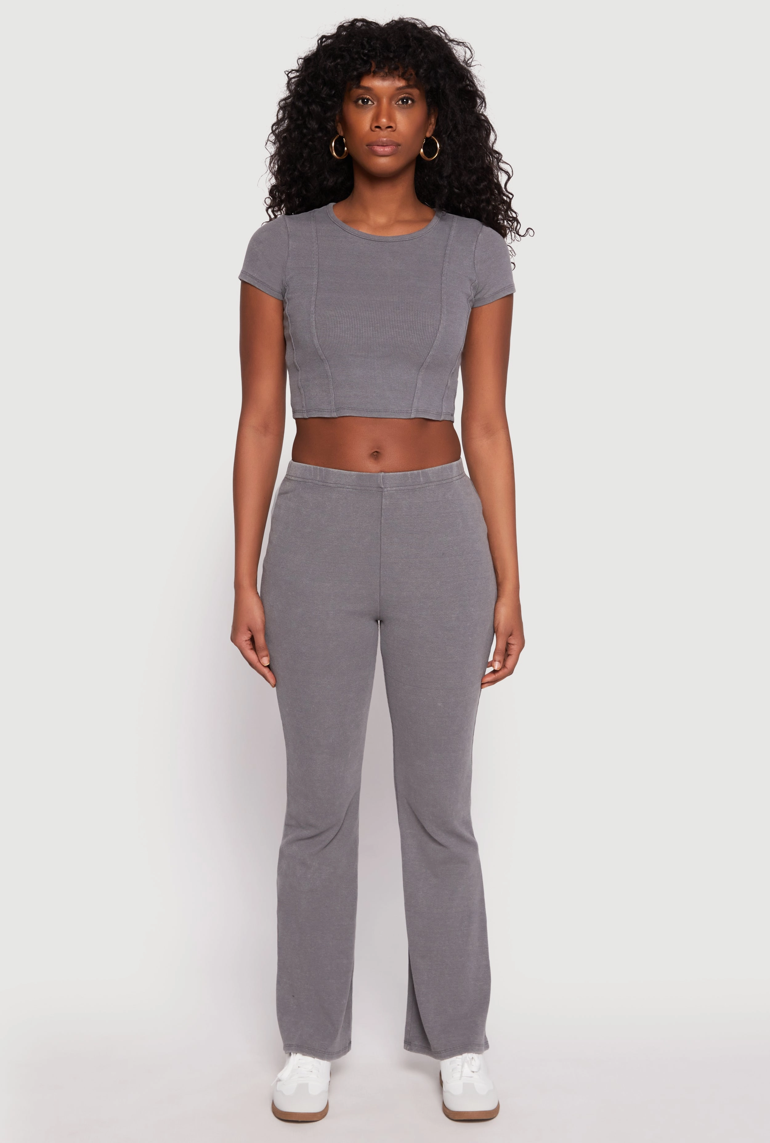 Almost Famous Ribbed Knit Crop Top