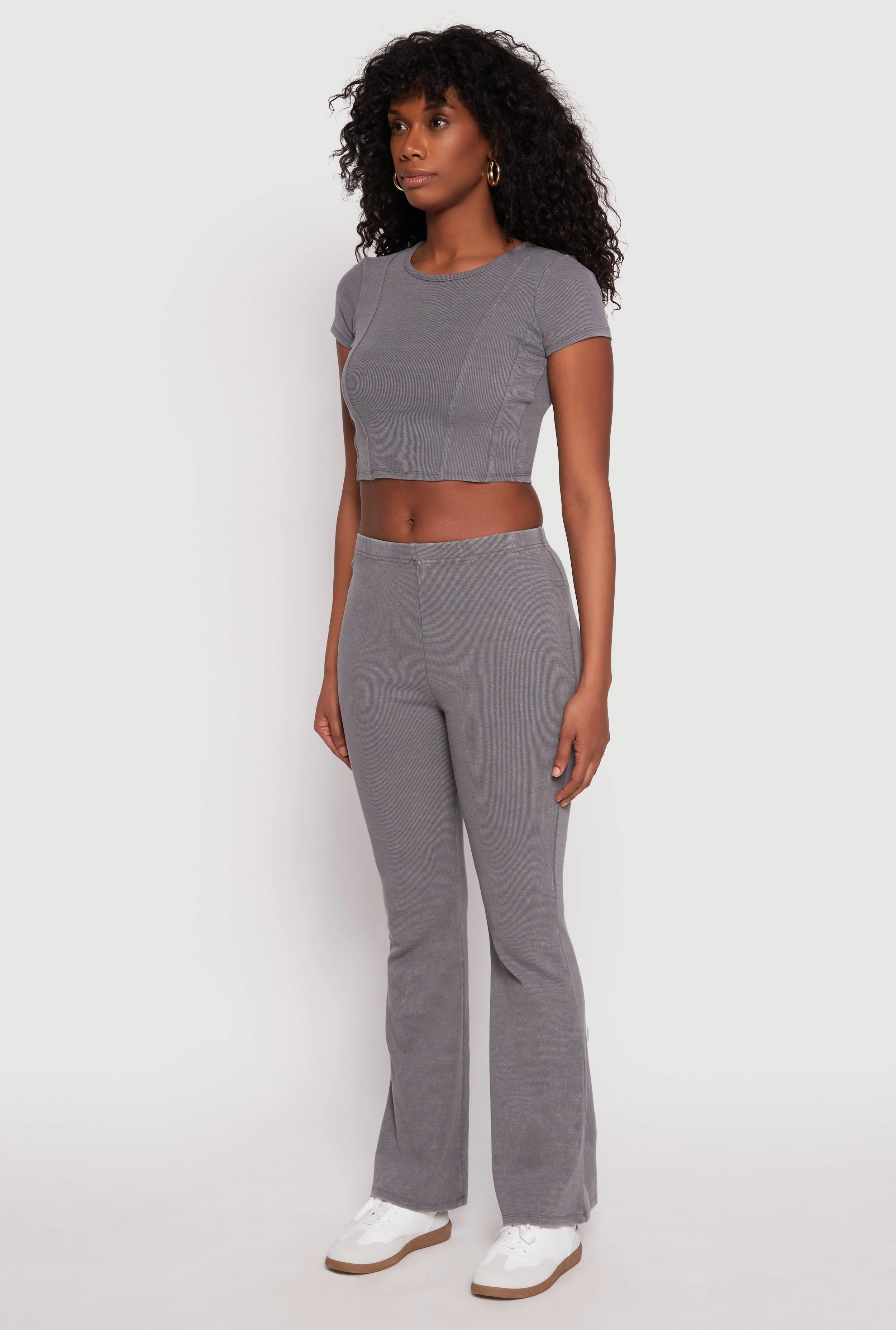 Almost Famous Ribbed Knit Crop Top