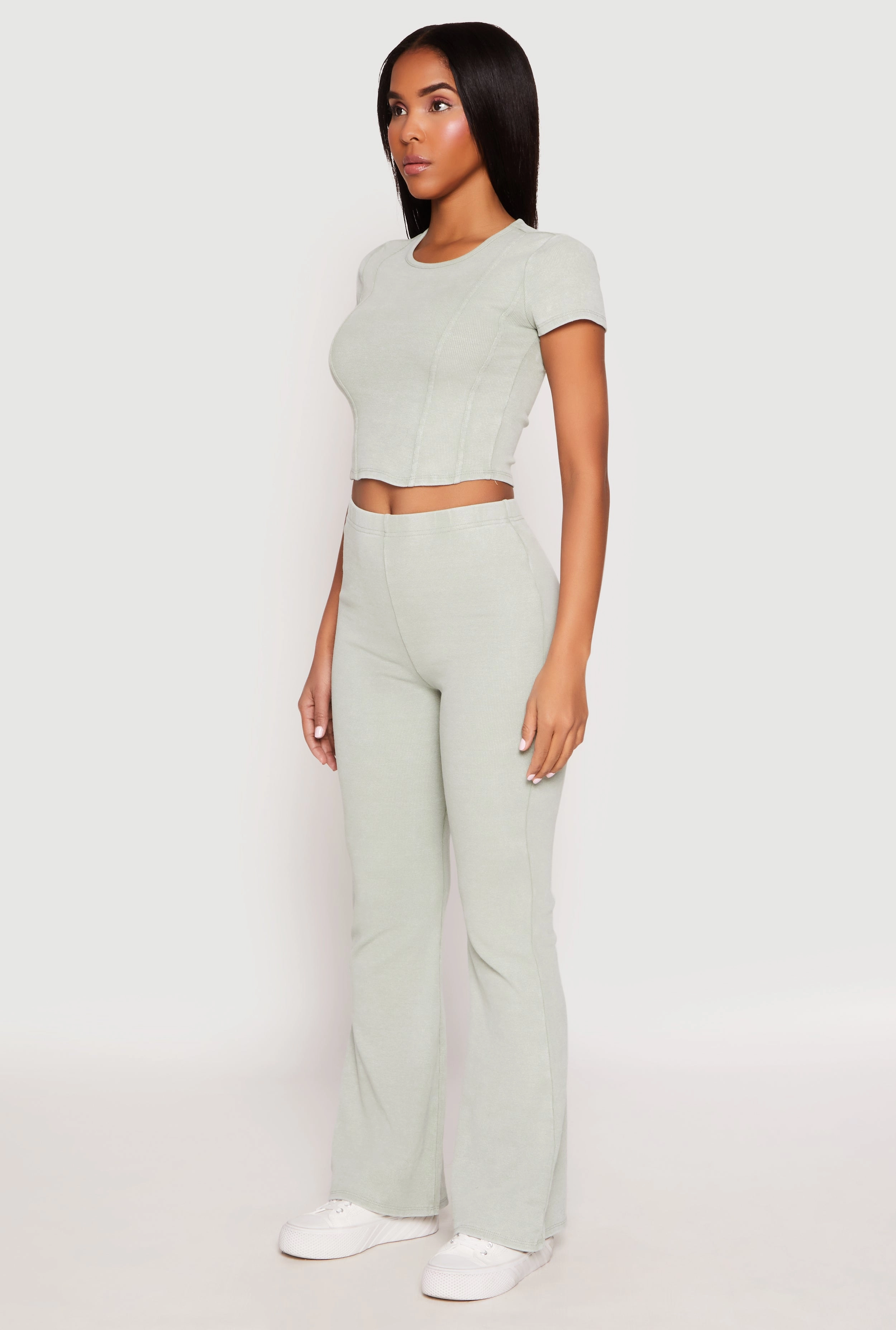 Almost Famous Ribbed Knit Crop Top