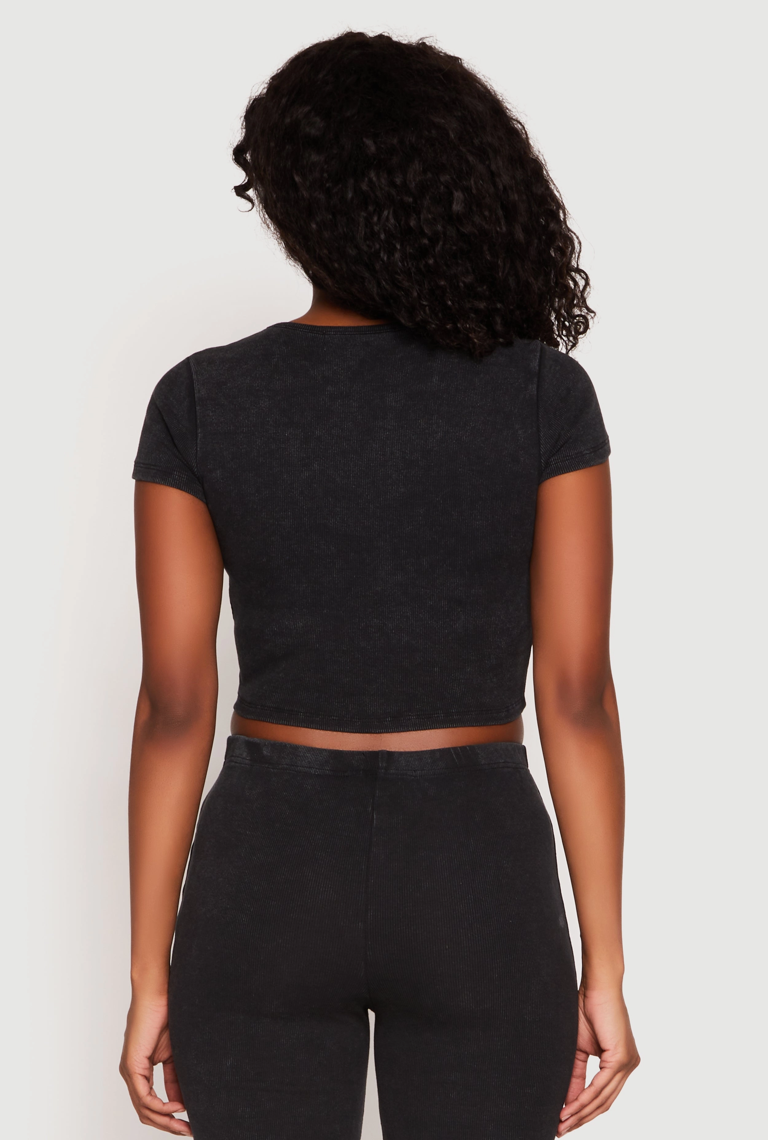 Almost Famous Ribbed Knit Crop Top