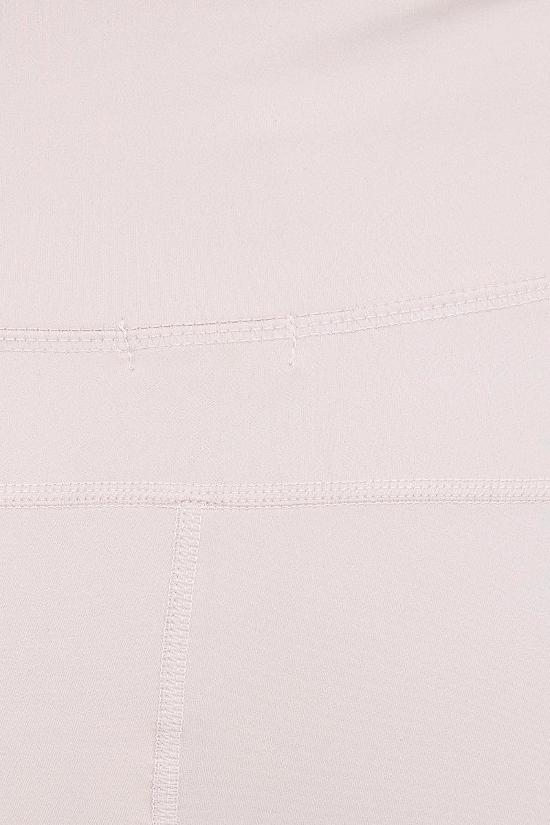 Beige Flare Leg Pants Legging