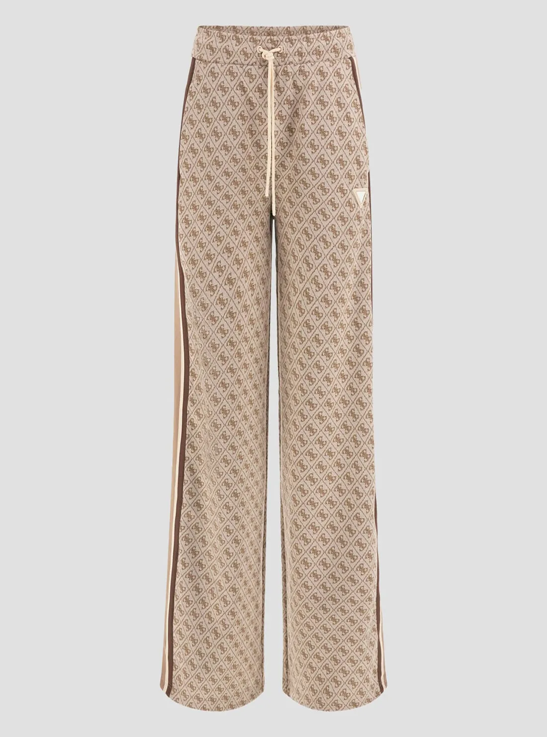 Beige Logo Jean Long Pants
