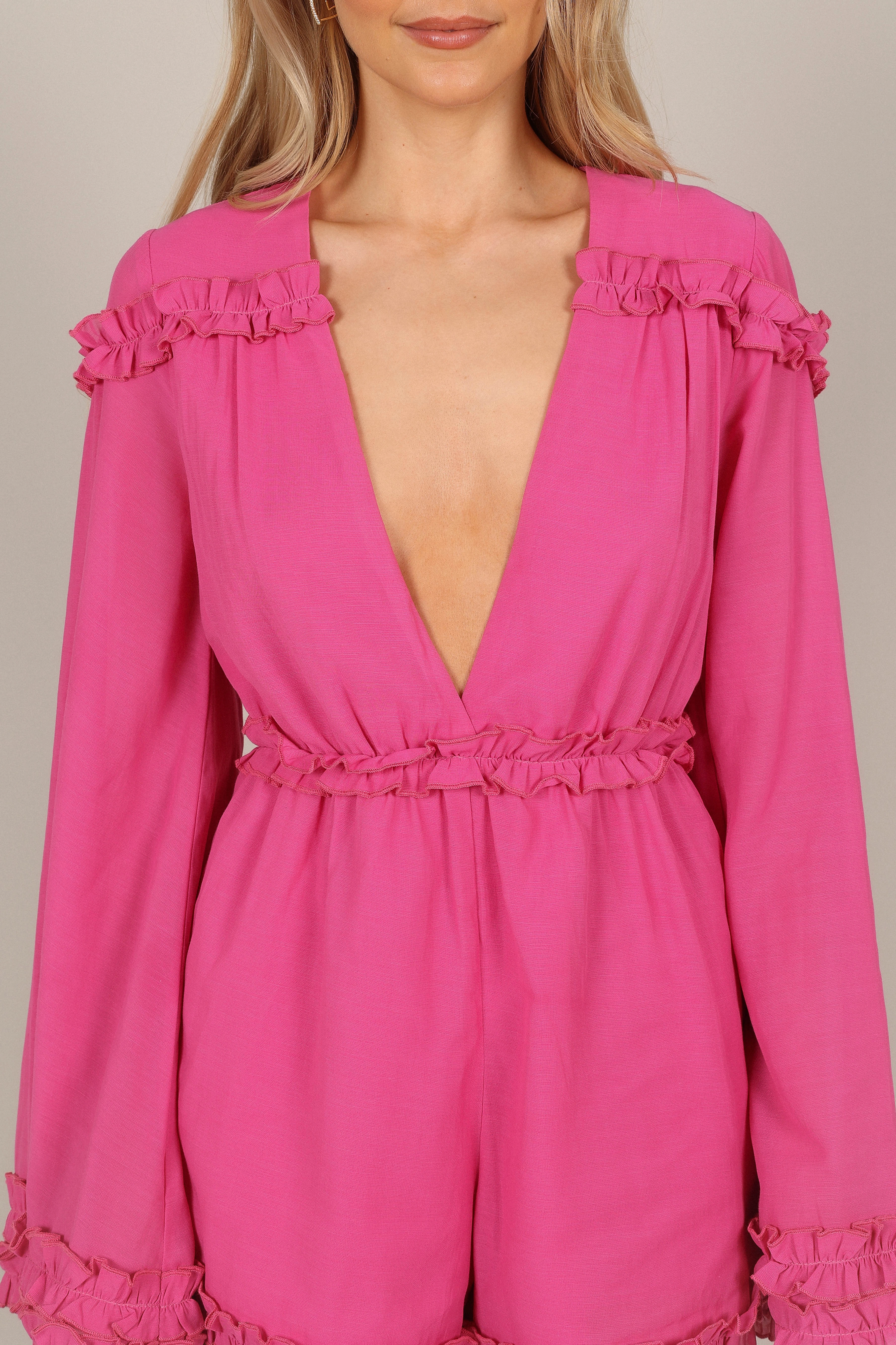 Bettina Playsuit - Fuchsia