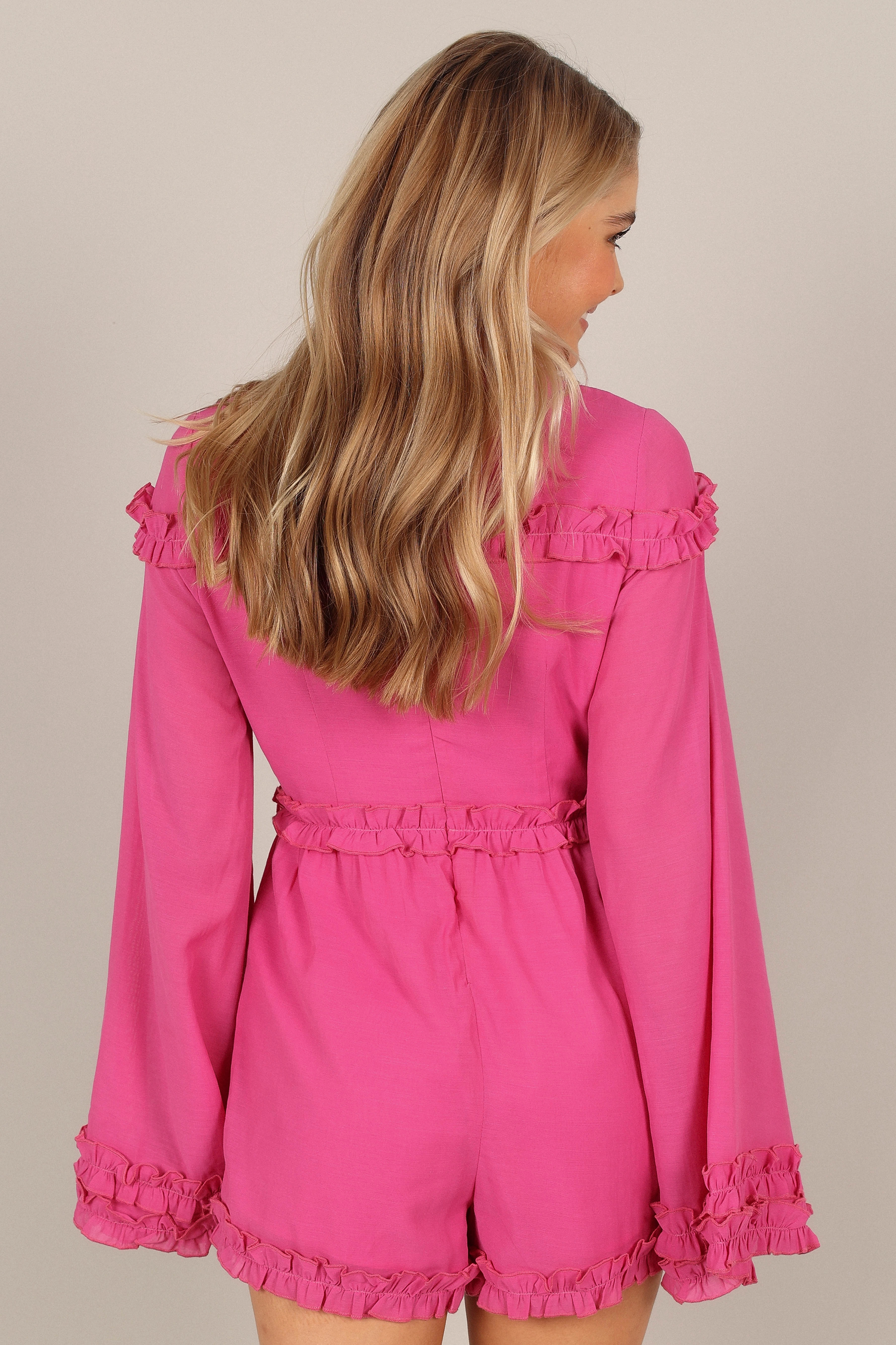 Bettina Playsuit - Fuchsia