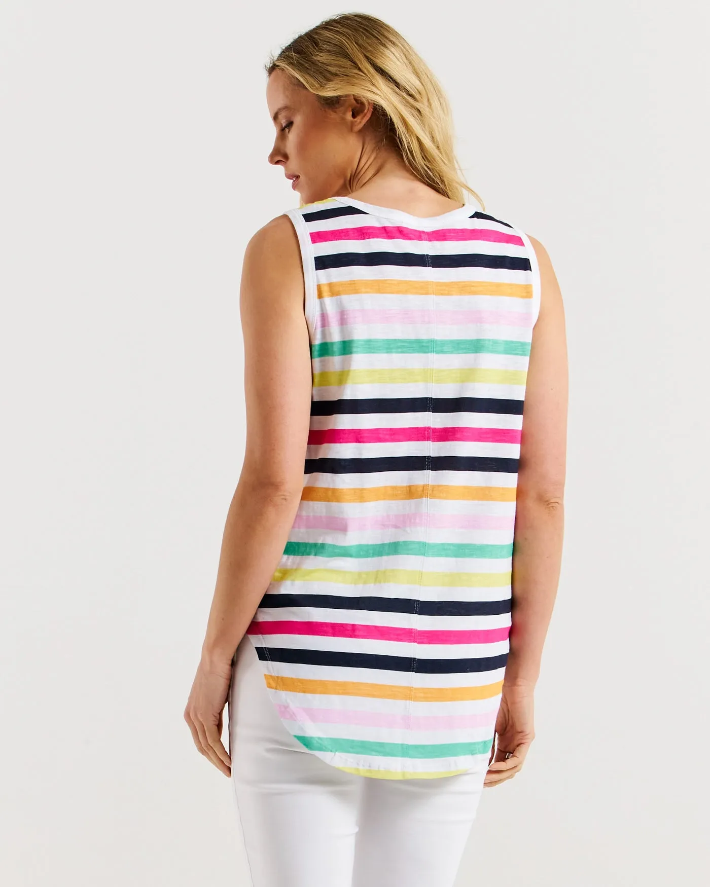 Betty Basics Keira Tank Rainbow Stripe