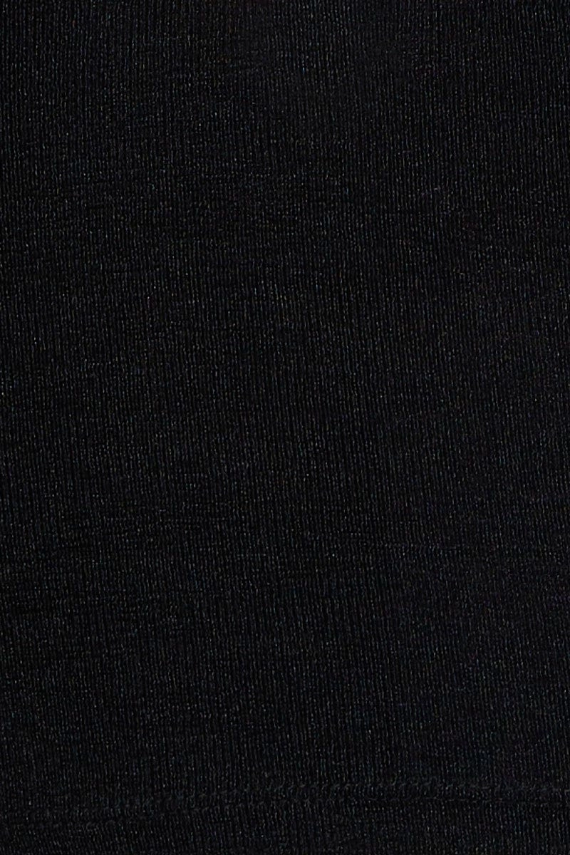 Black Crop Top Long Sleeve