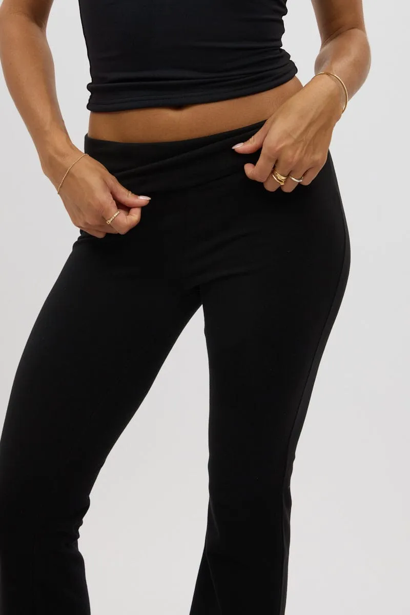 Black Flare Leg Pants
