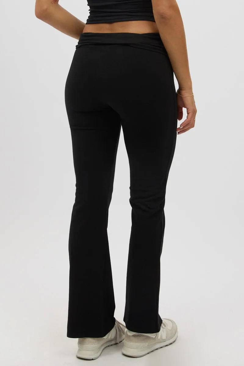Black Flare Leg Pants