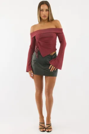 Black Mini Skirt Mid Rise Regular Fit Coated Denim
