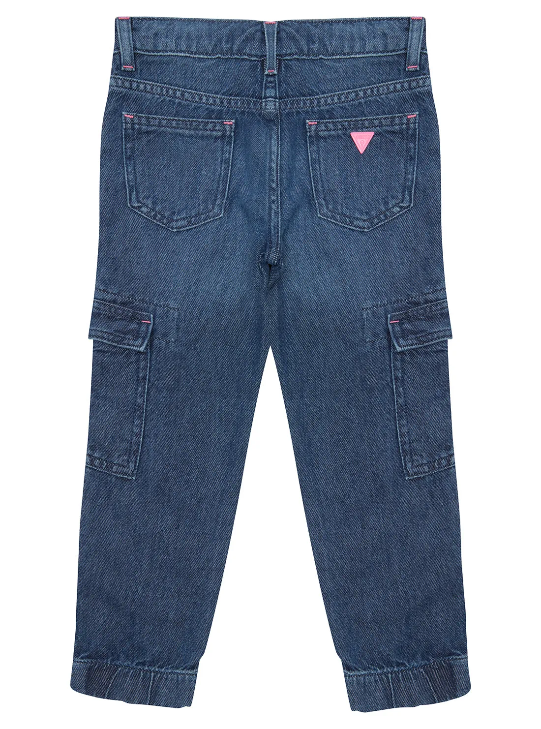 Blue Denim Cargo Straight Pants (2-7)