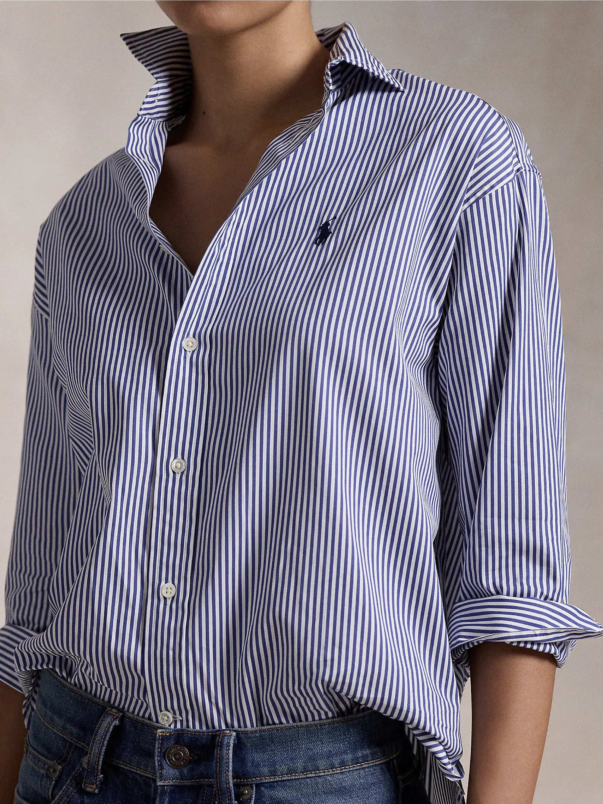 Blue/White Striped Shirt