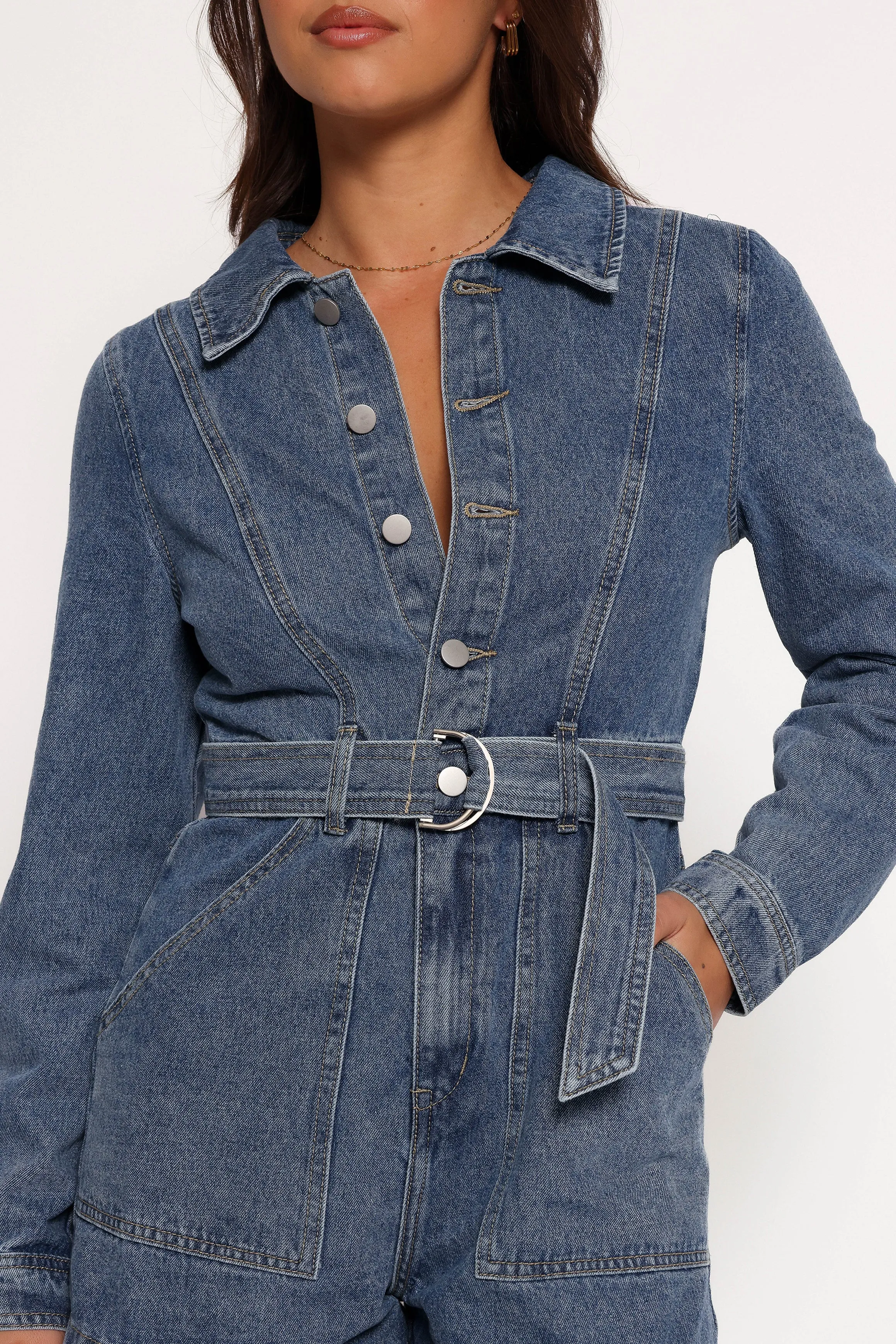 Brady Denim Playsuit - Blue