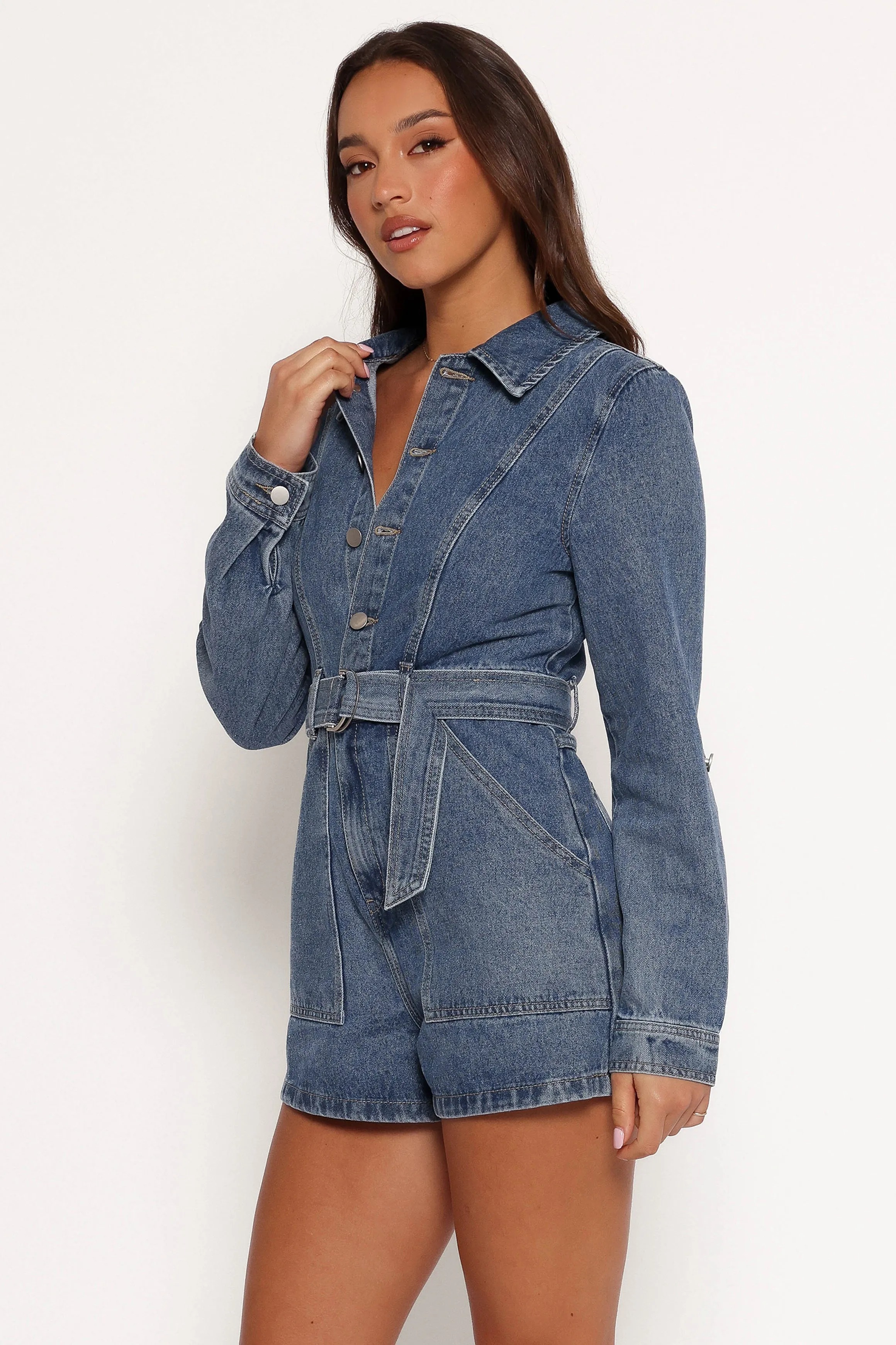 Brady Denim Playsuit - Blue