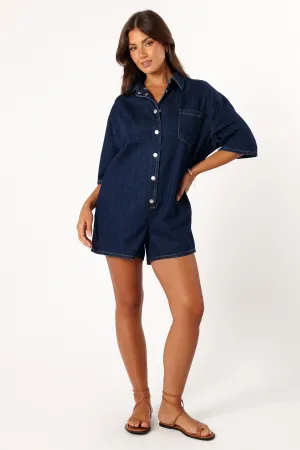 Briellen Romper - Dark Denim
