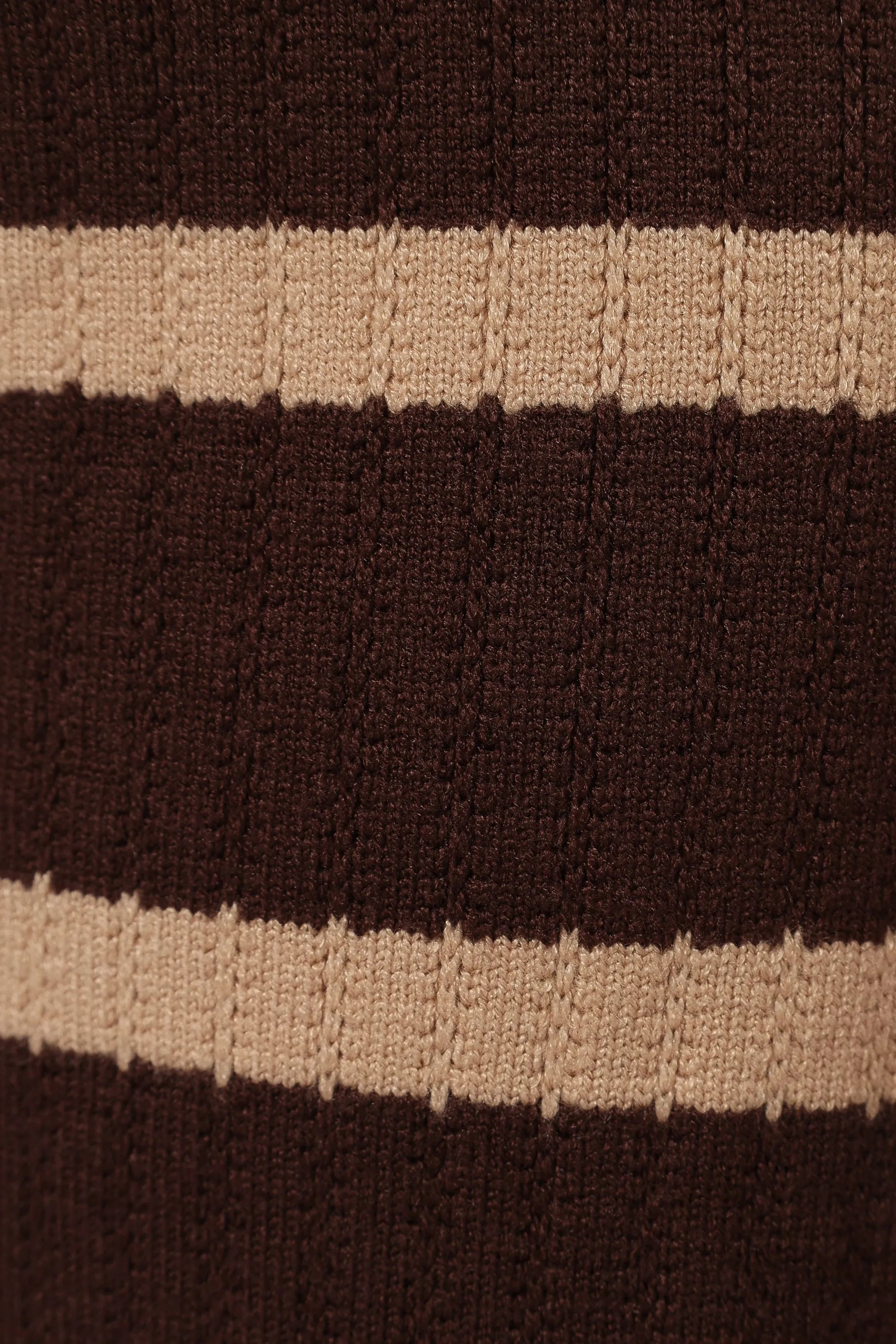 Carina Knit Pant - Chocolate Brown Stripe