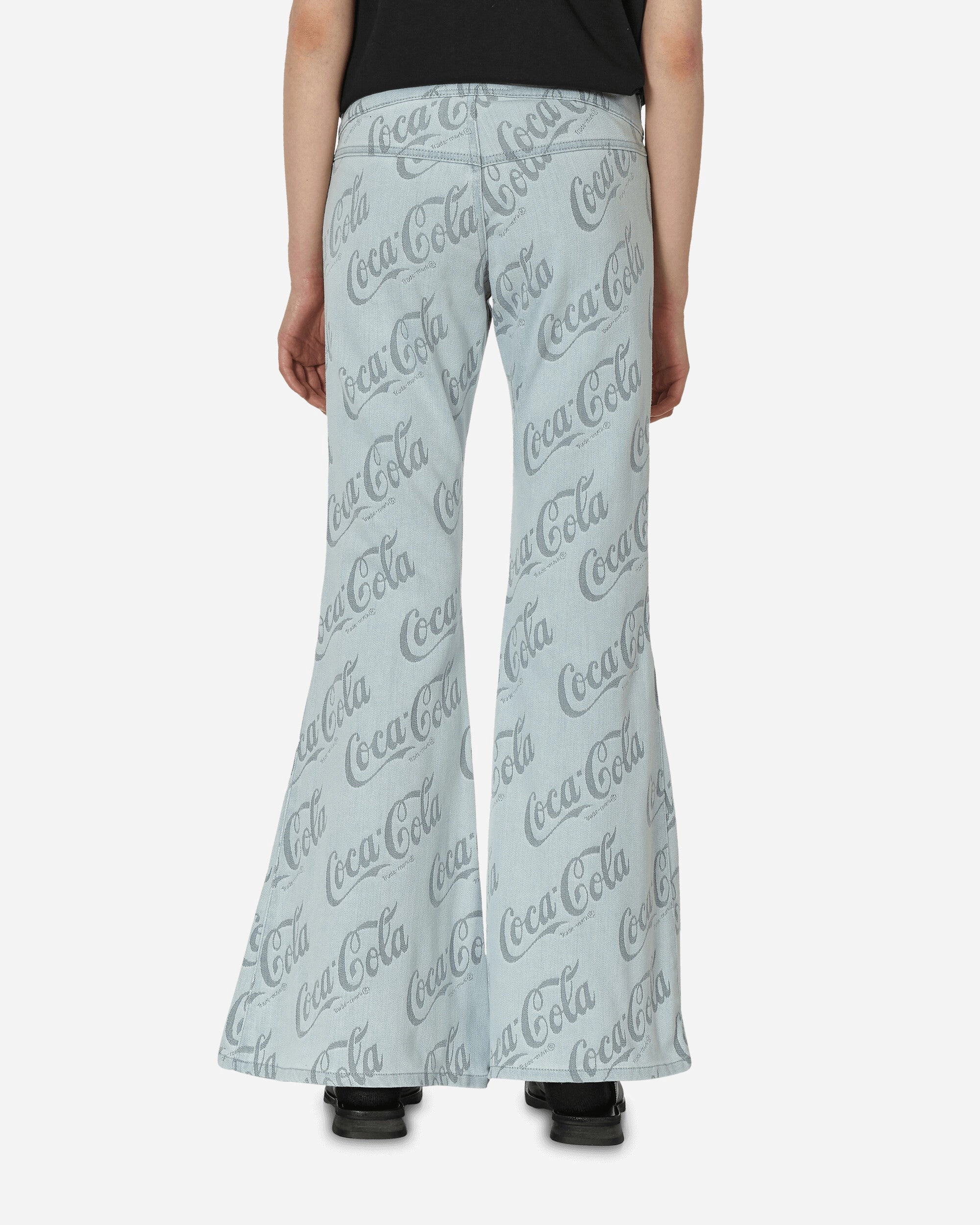 Coca-Cola Jacquard Denim Flare Pants Grey