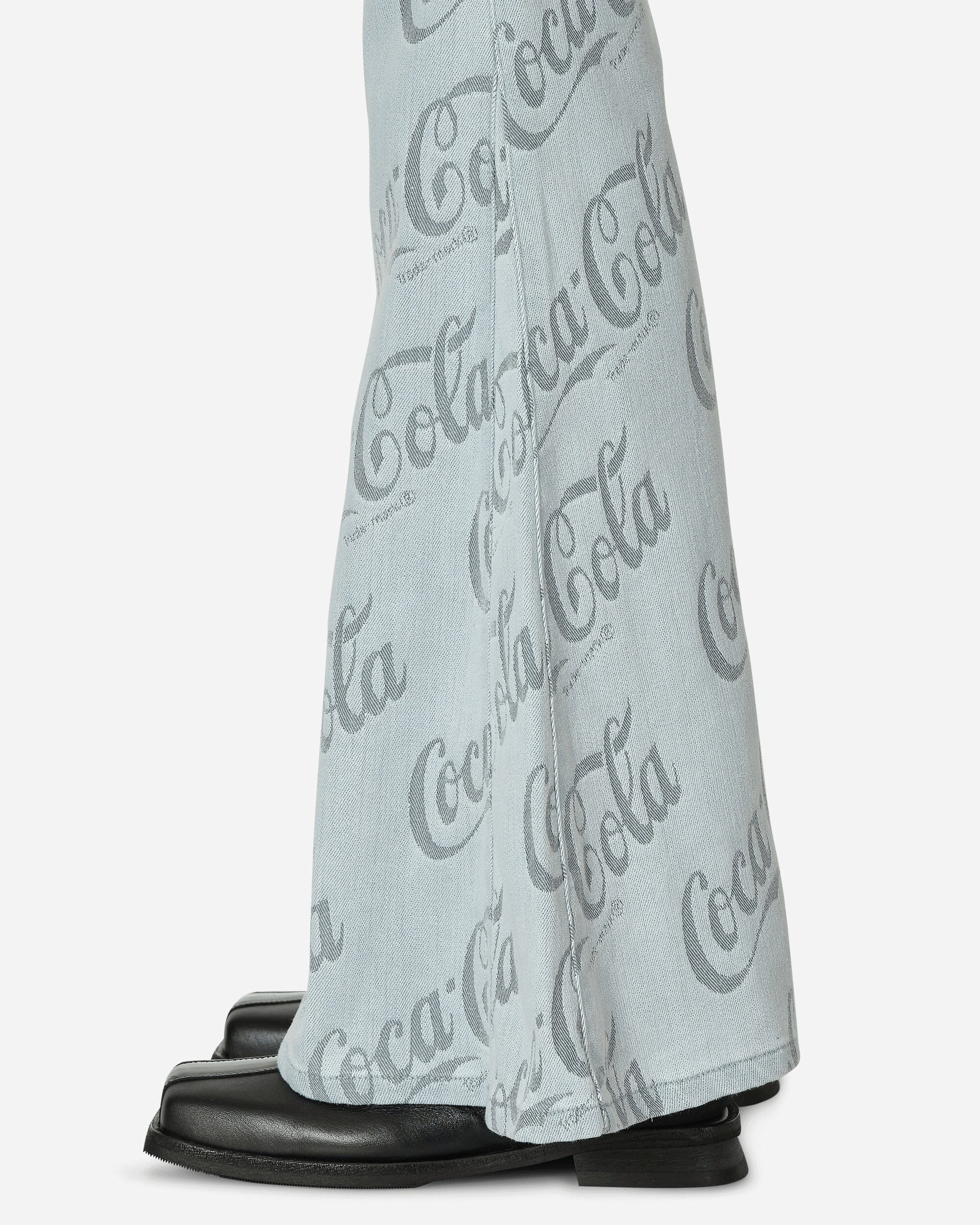Coca-Cola Jacquard Denim Flare Pants Grey