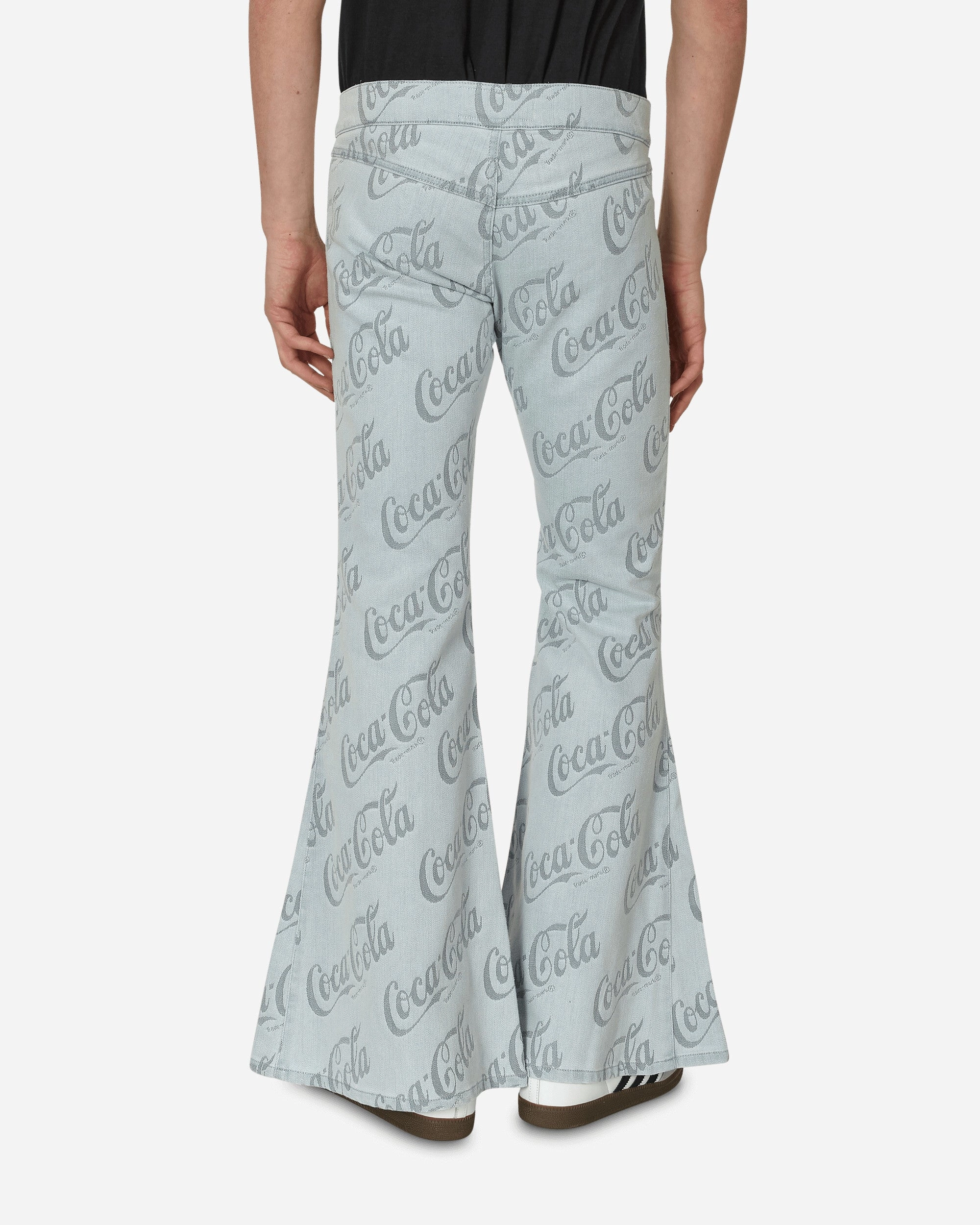 Coca-Cola Jacquard Denim Flare Pants Grey