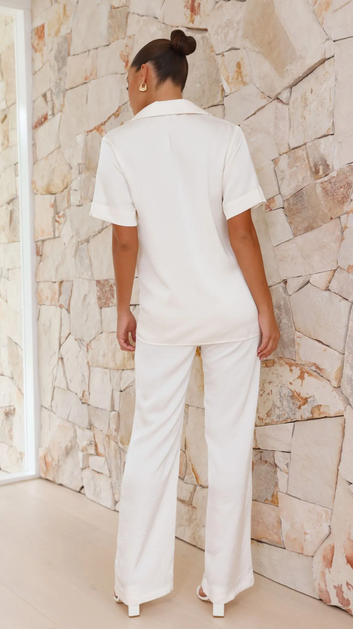 Courtney Button Up Shirt - Cream