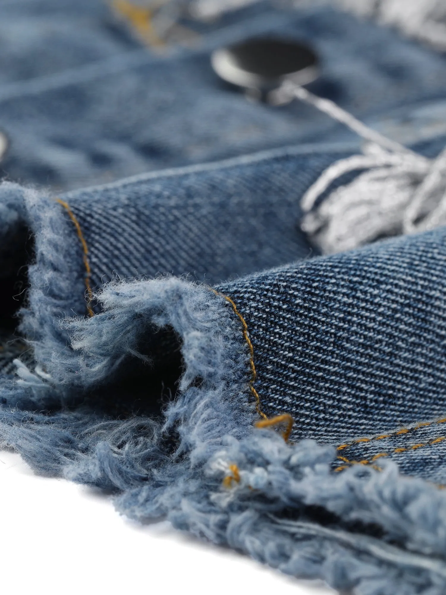 Crop Denim Tassel Casual Button Down Long Sleeve Jean Coat