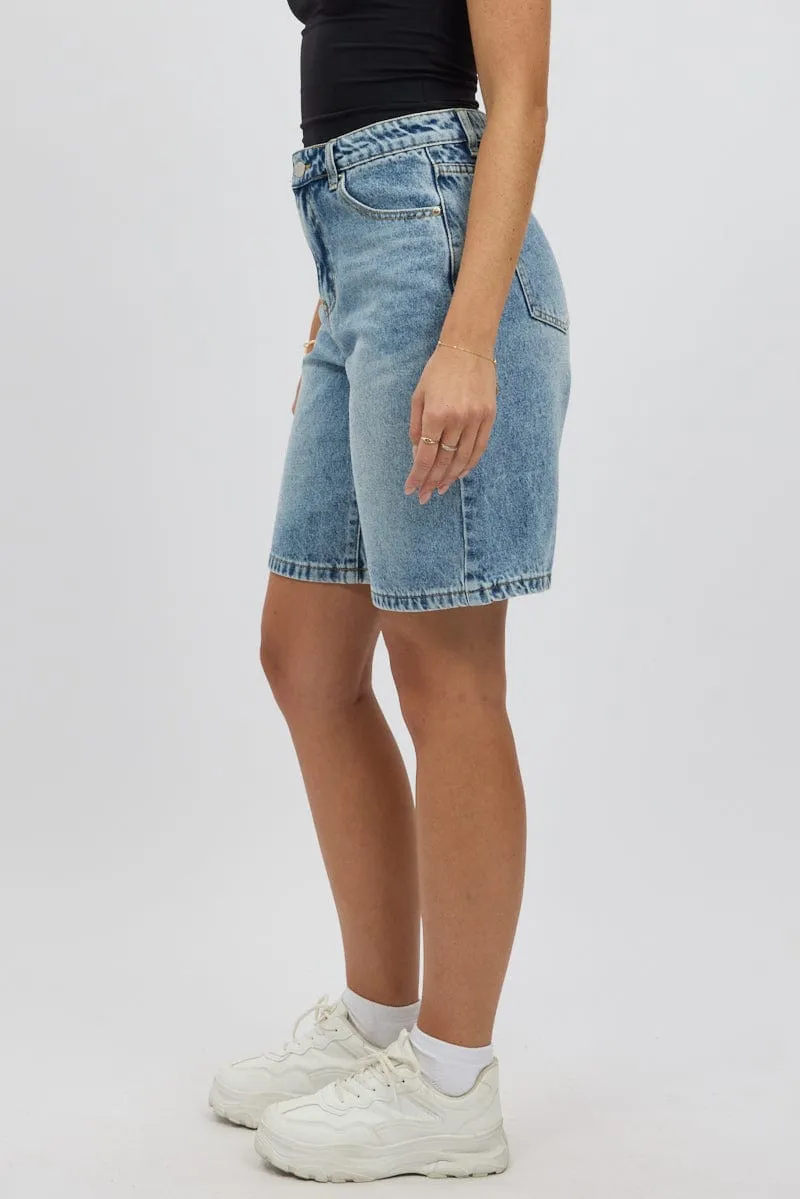 Denim Jorts Mid Rise
