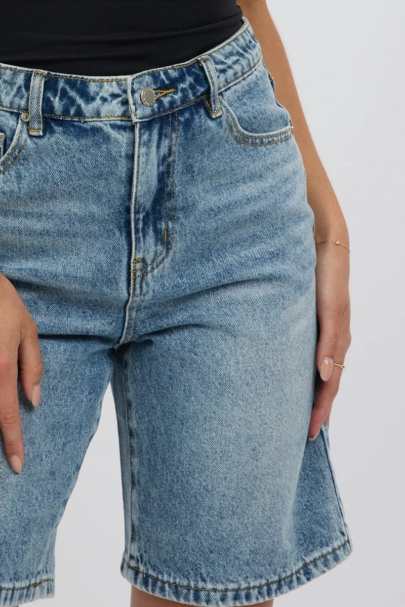 Denim Jorts Mid Rise