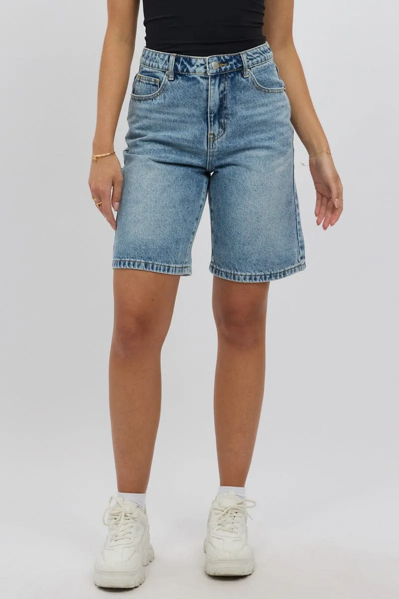 Denim Jorts Mid Rise