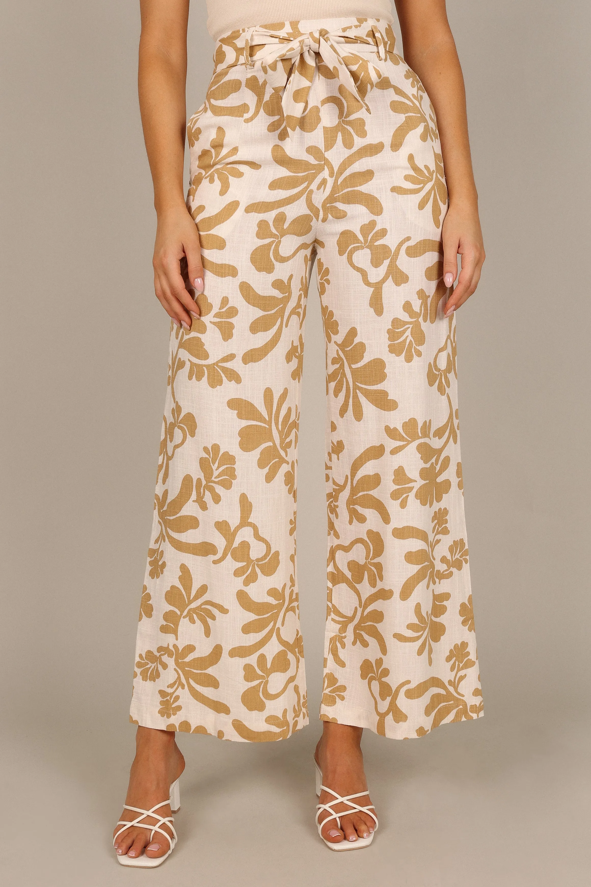 Digby High Waisted Pants - Tan Print