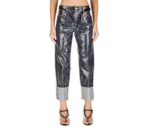 Dsquared2 Logo Printed Laminated Finish Jeans