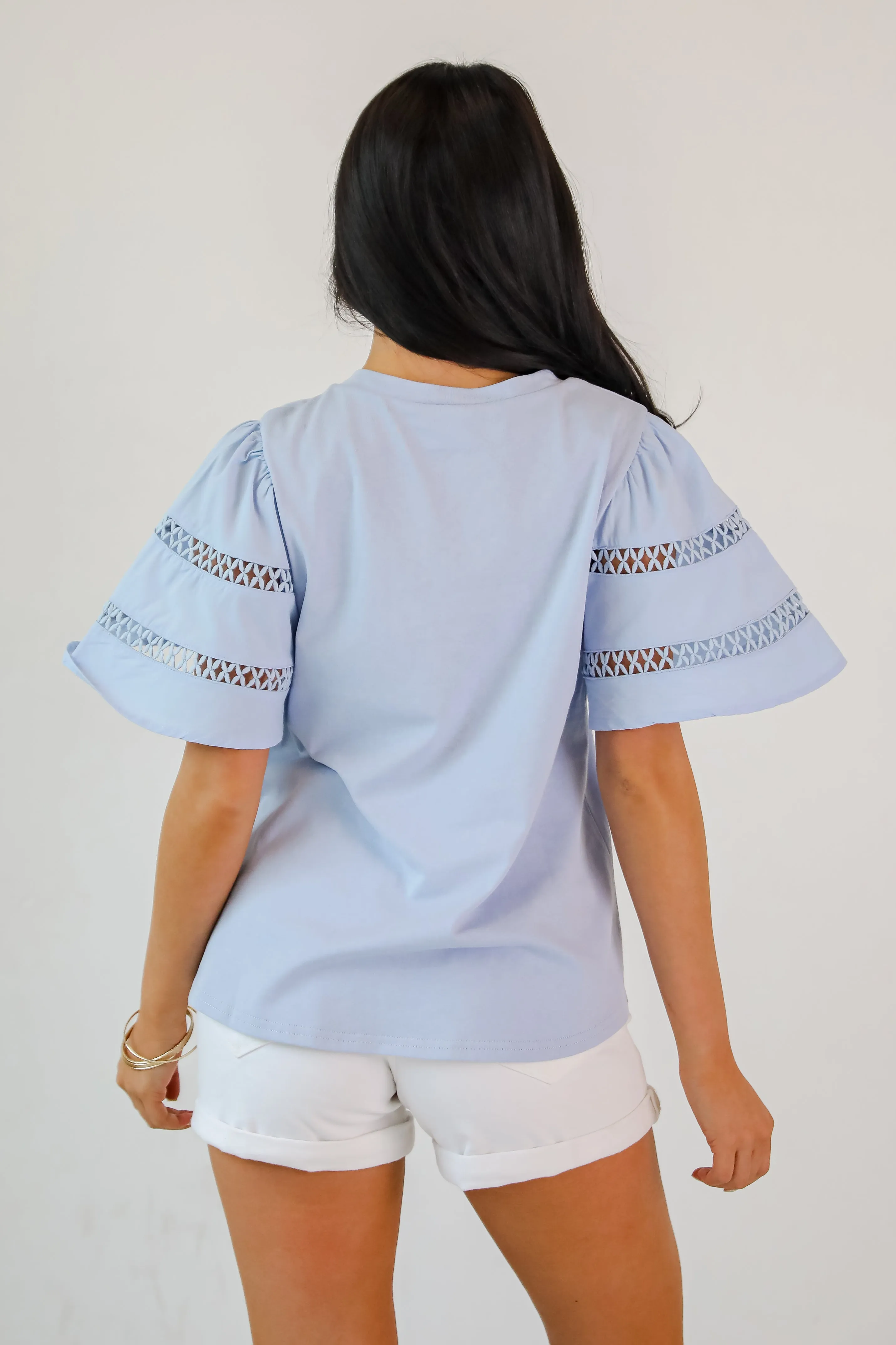 Effective Charm Flutter Sleeve Blouse