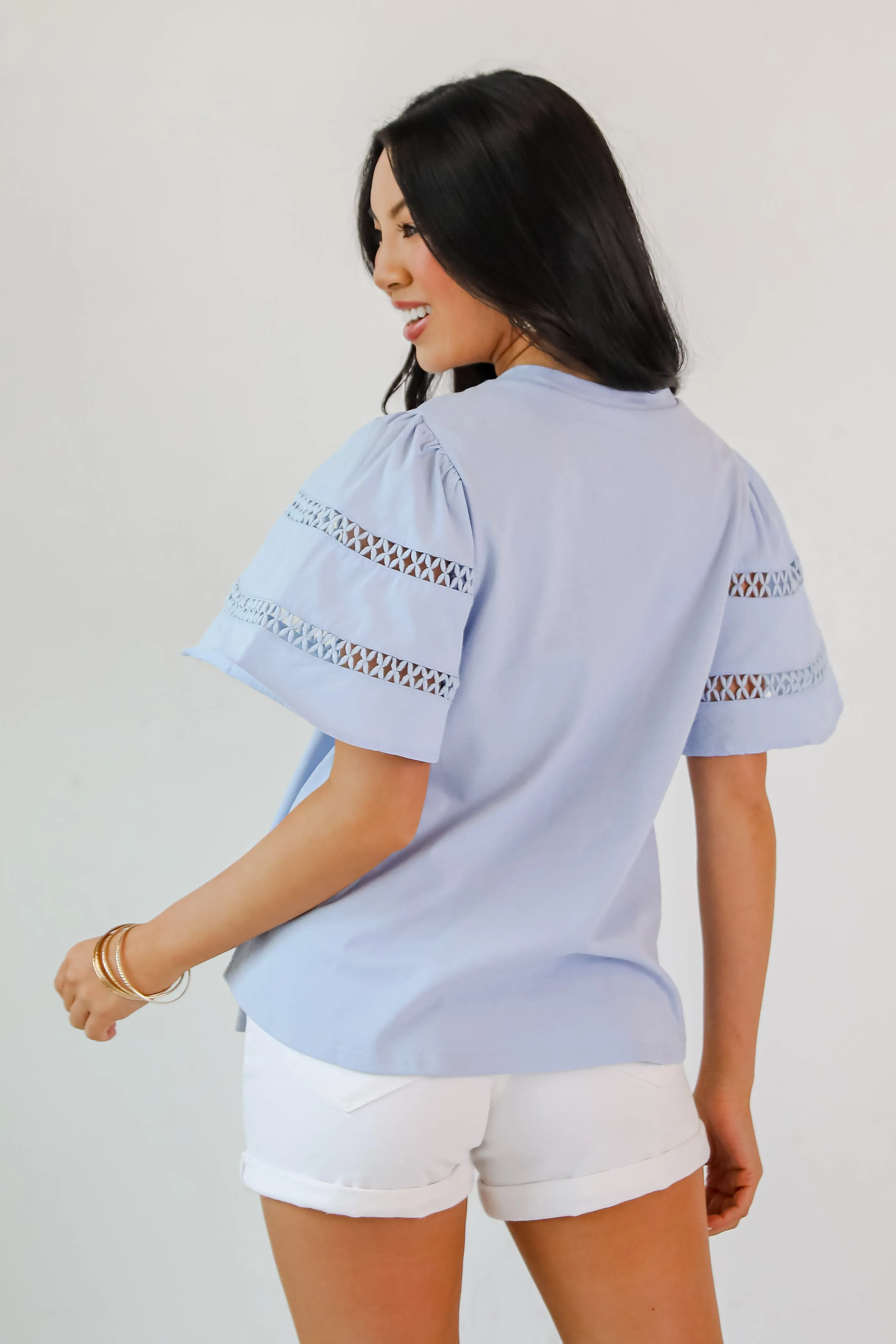 Effective Charm Flutter Sleeve Blouse