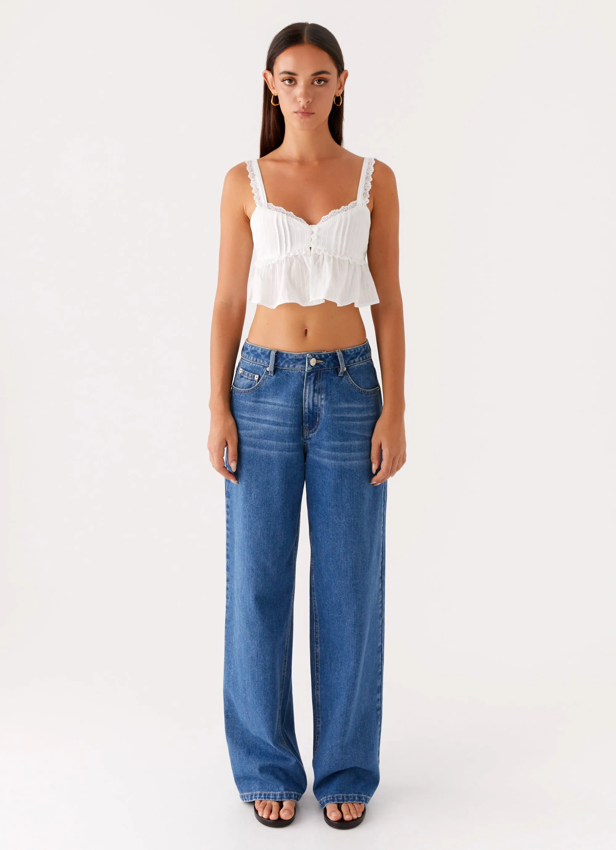 Elliana Cami Top - White