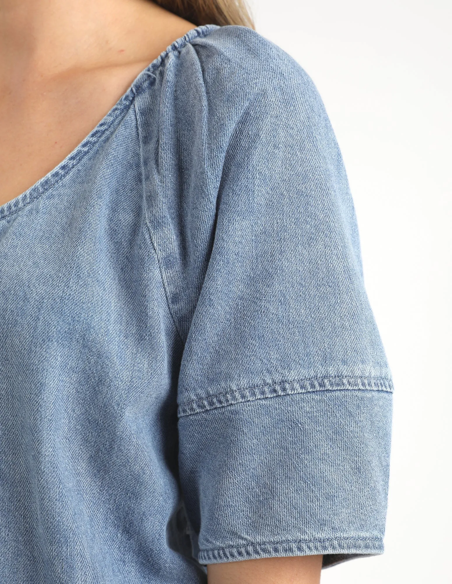 Elm Brea Top Blue Wash