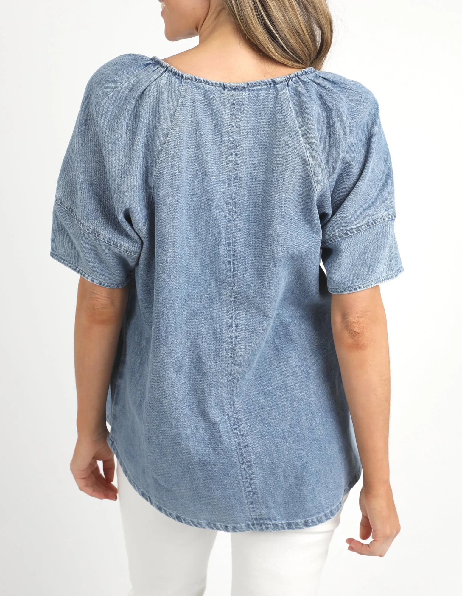Elm Brea Top Blue Wash