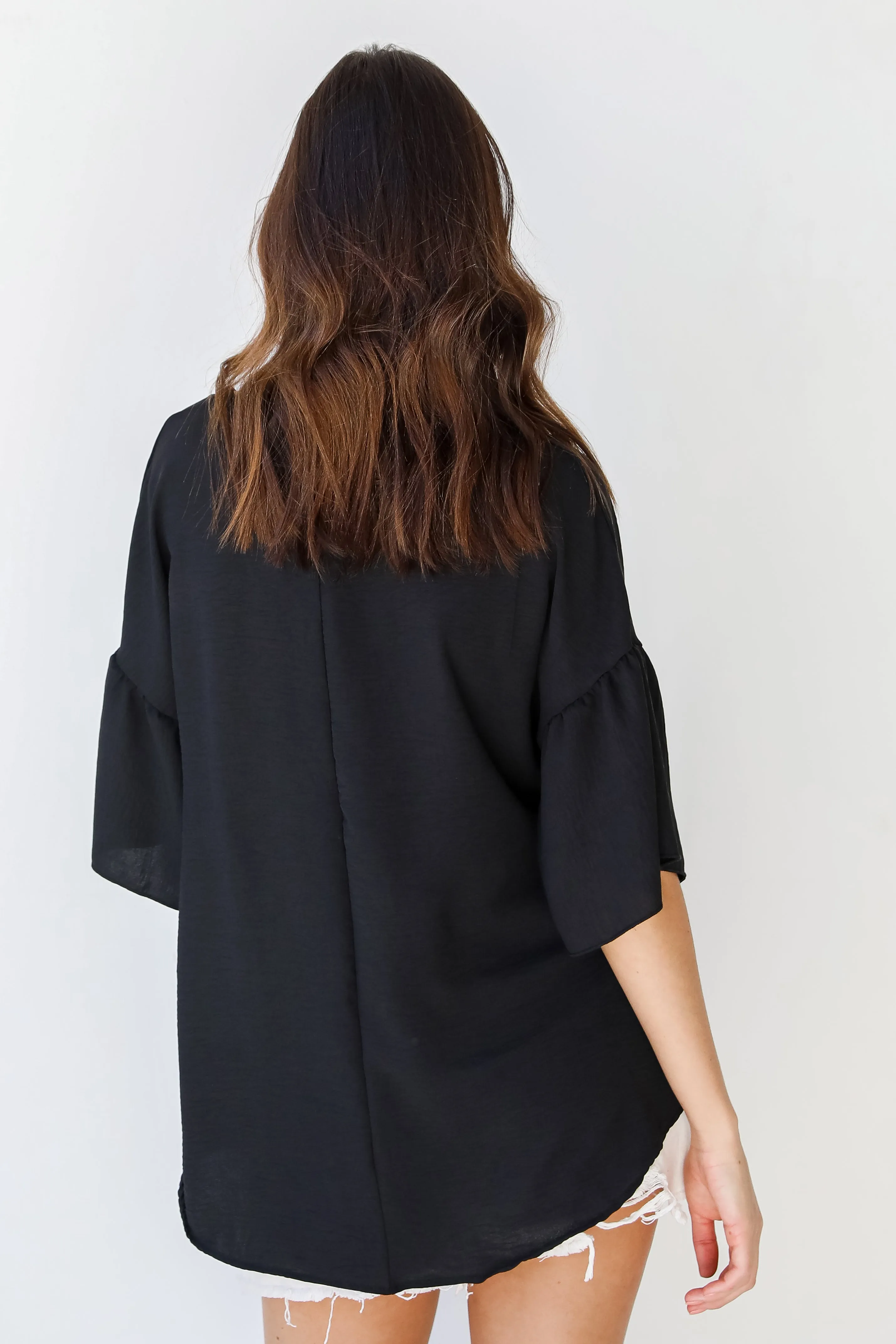 FINAL SALE - Frilled To Be Here Ruffle Sleeve Blouse