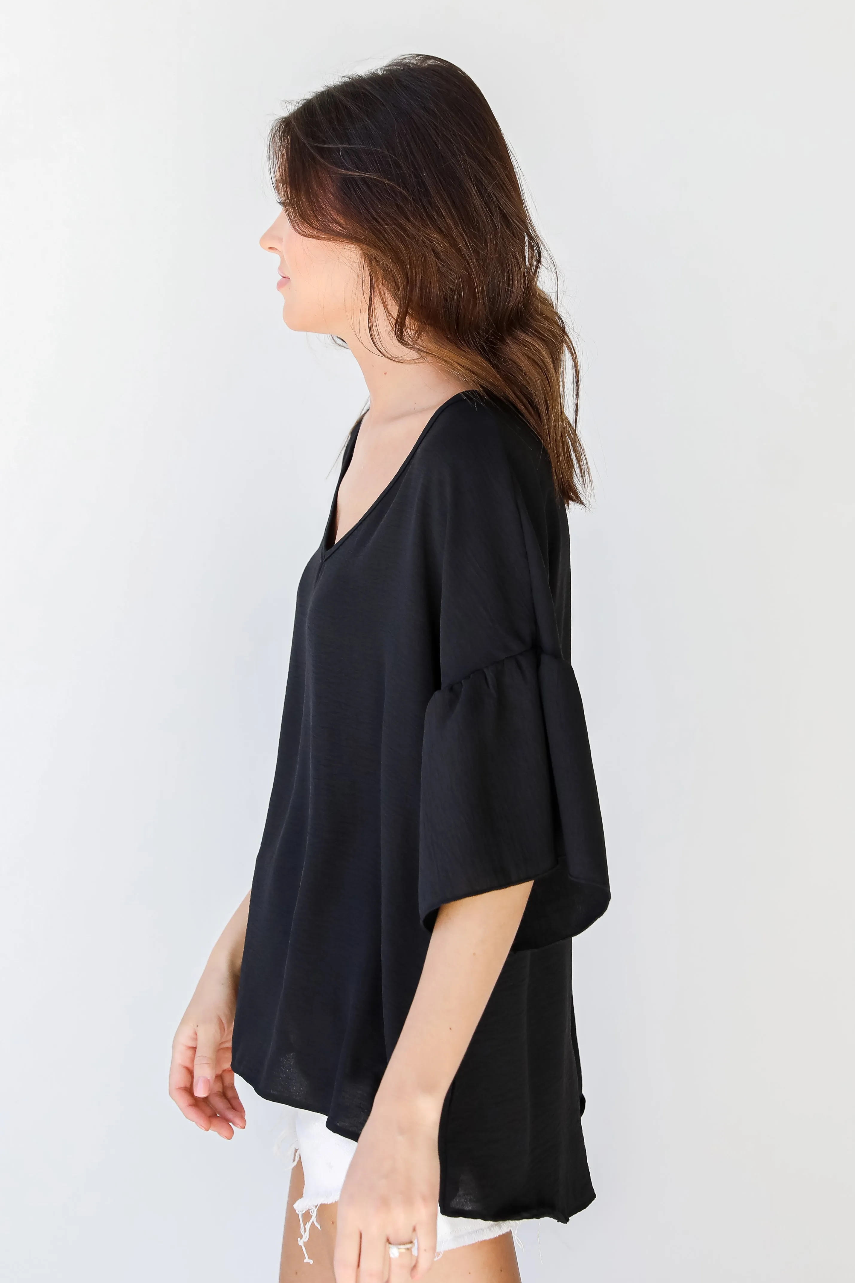 FINAL SALE - Frilled To Be Here Ruffle Sleeve Blouse
