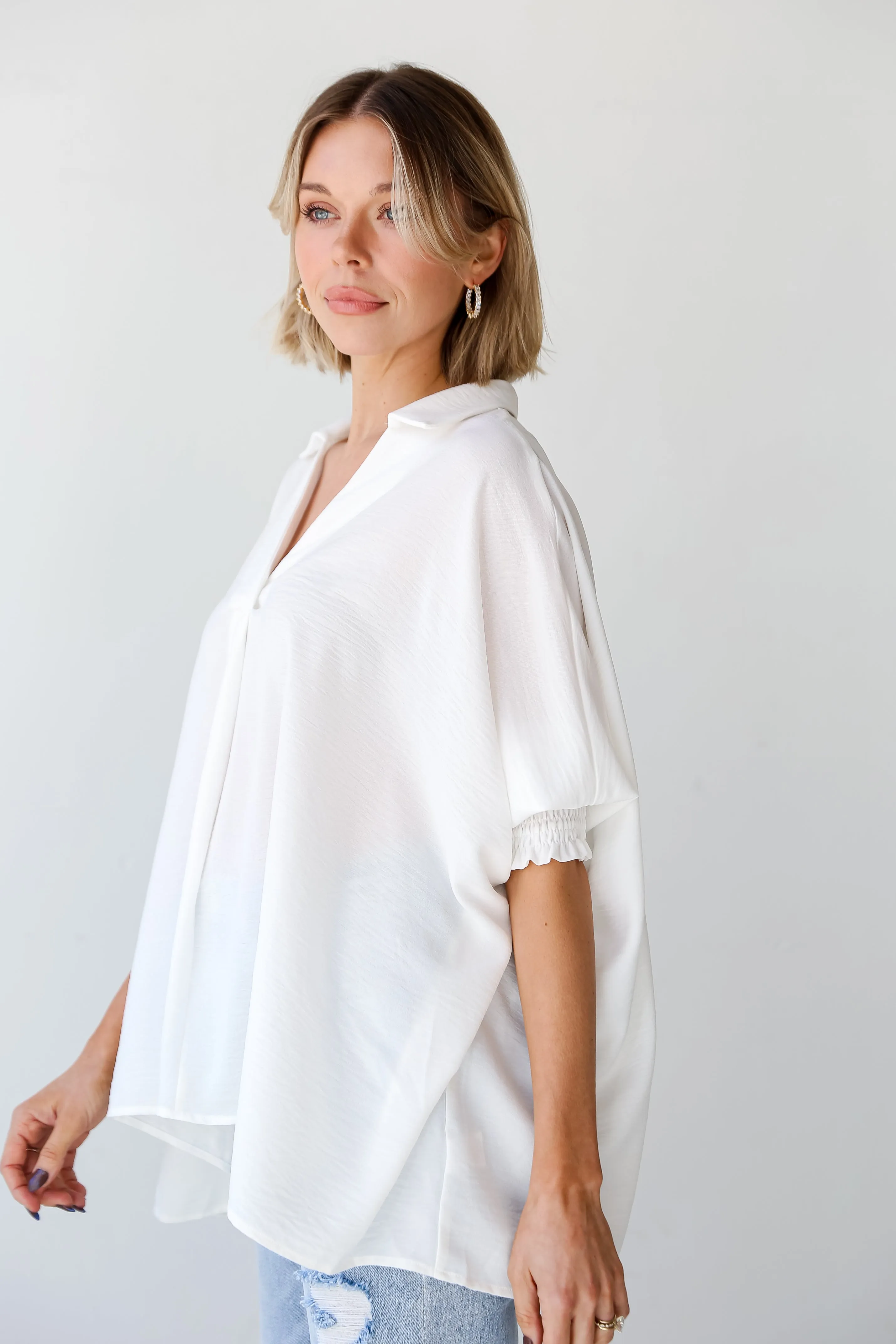 FINAL SALE - Lennon Oversized Blouse - DU DEAL