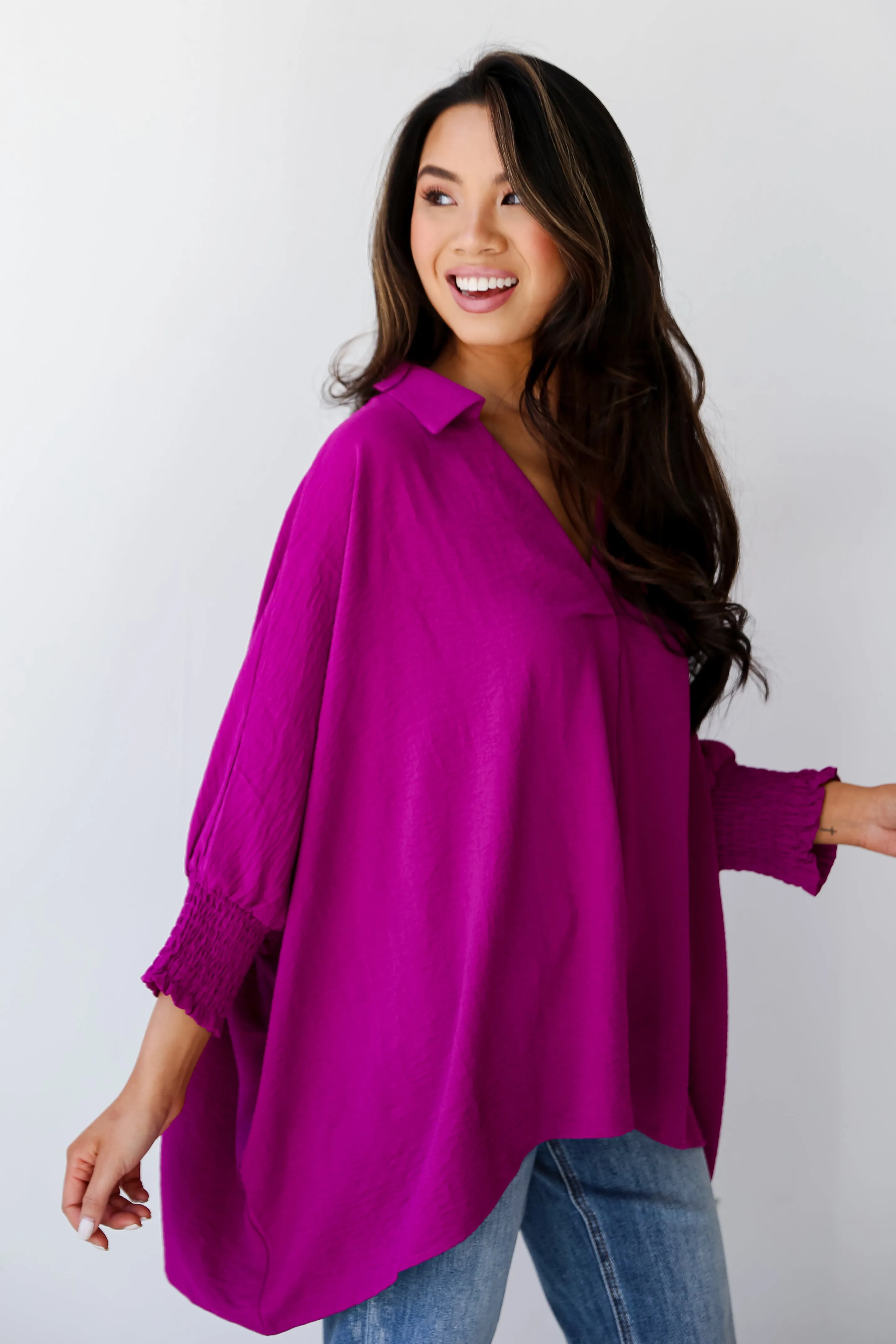 FINAL SALE - Lennon Oversized Blouse - DU DEAL