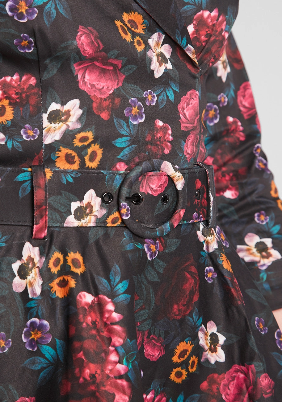 Floral Festivity A-Line Dress