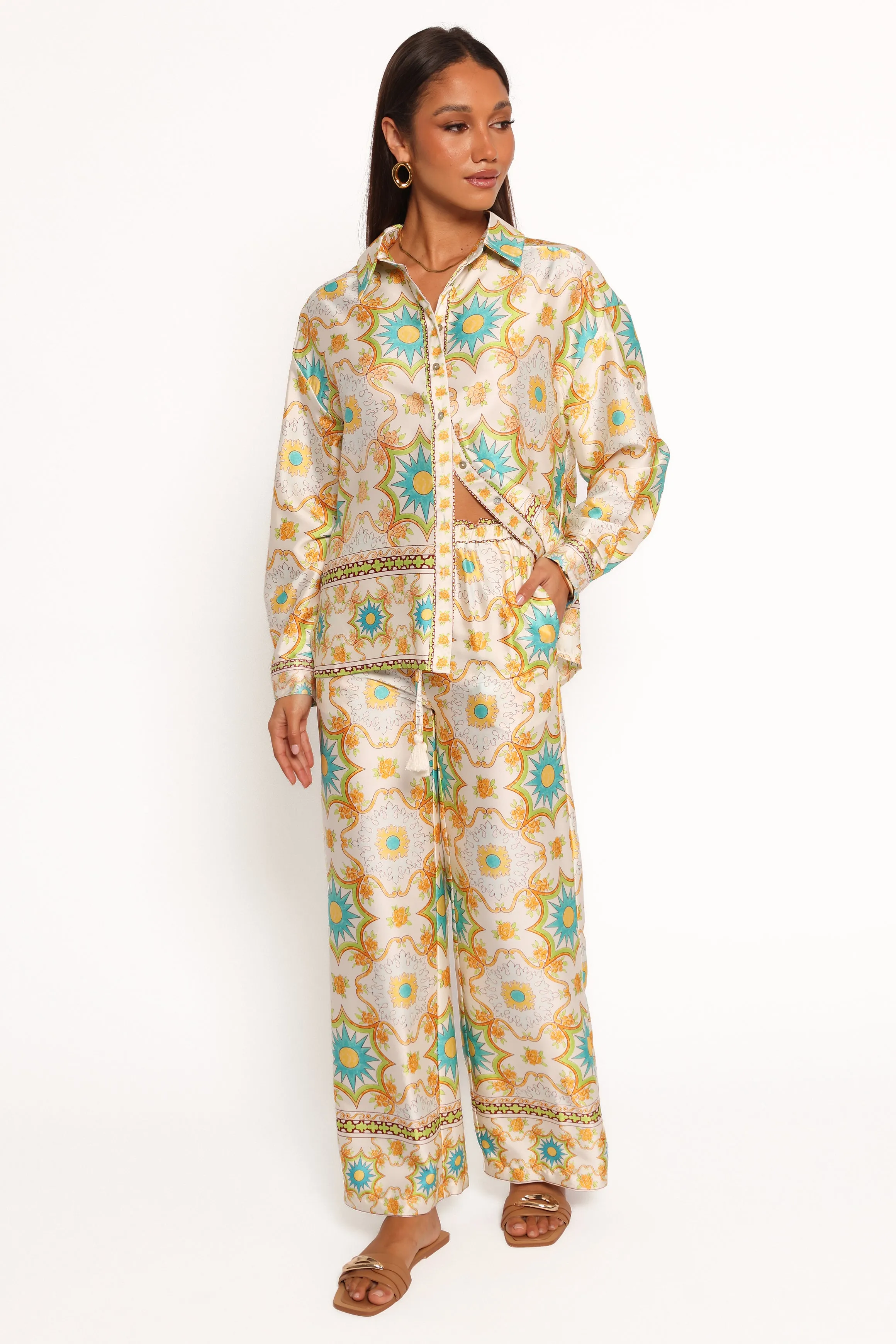 Gretel Pant - White Multi