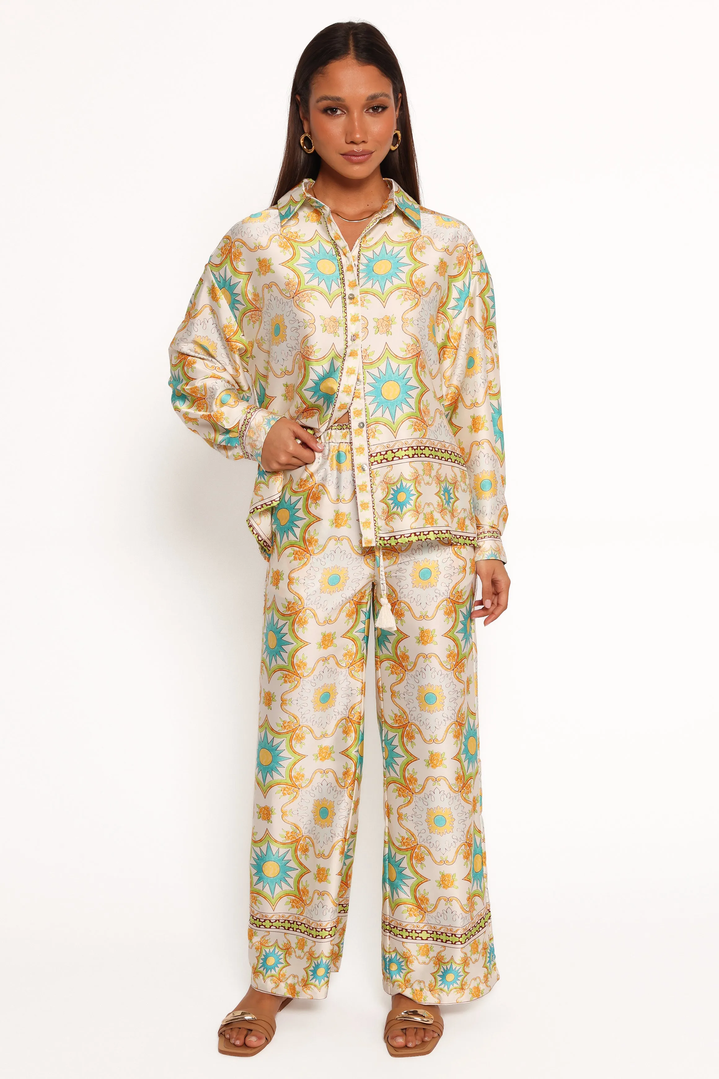 Gretel Pant - White Multi
