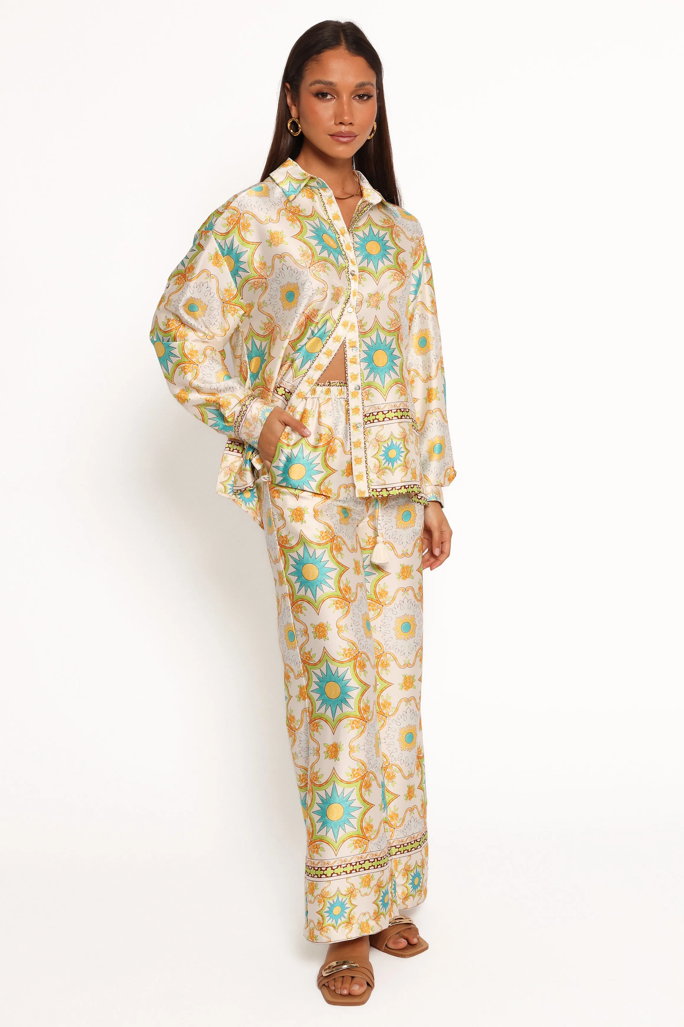 Gretel Pant - White Multi