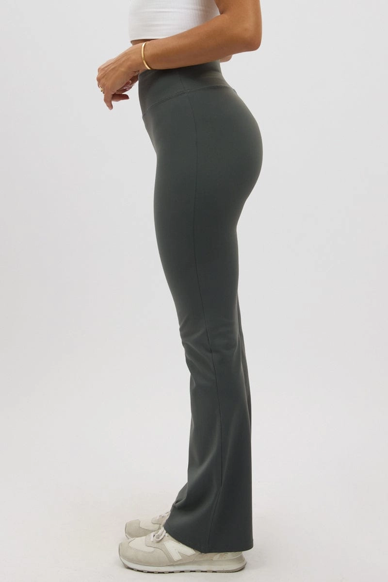 Grey Flare Leg Pants