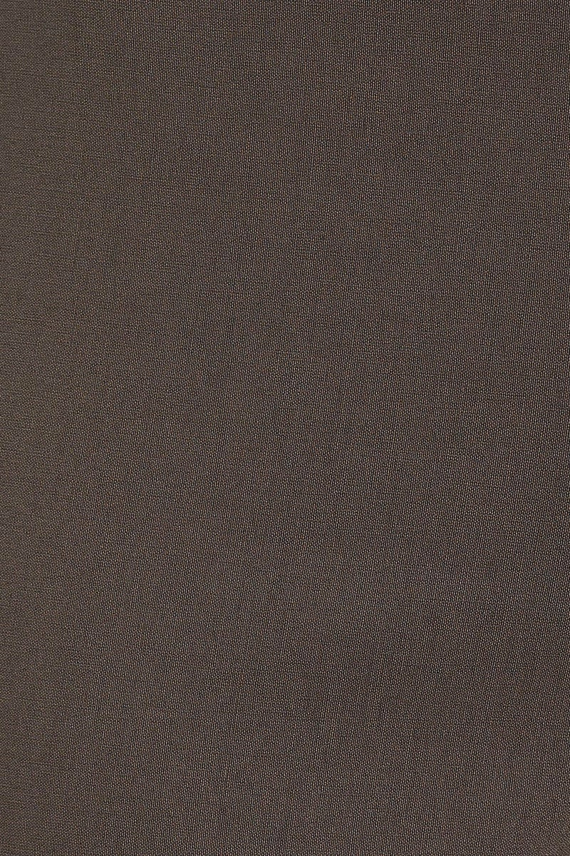 Grey Mid Rise Stretch Flare Pant
