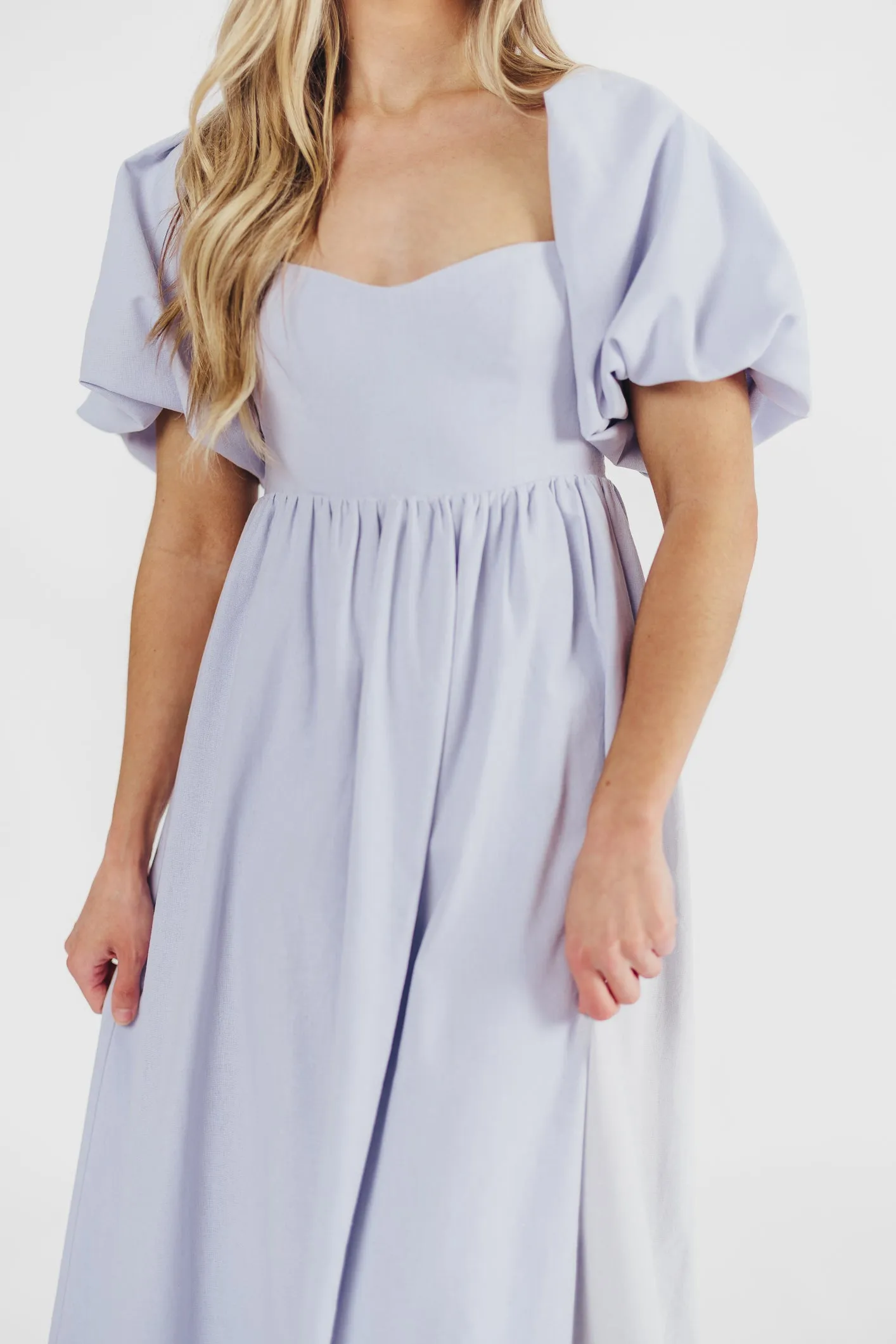 Hamilton Midi Dress in Light Blue - Bump Friendly & Inclusive Sizing (S-2XL)